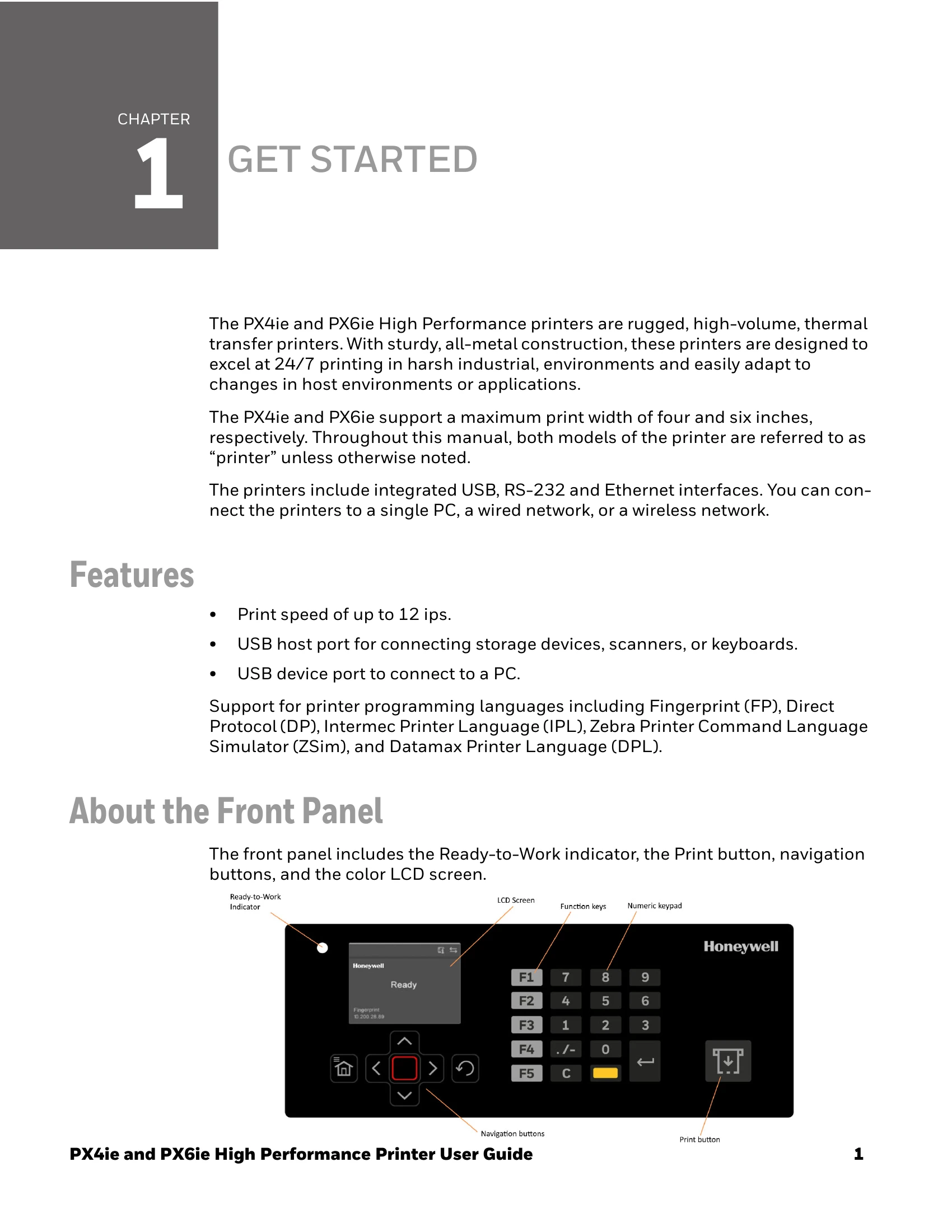 Manual for PX4ie and PX6ie