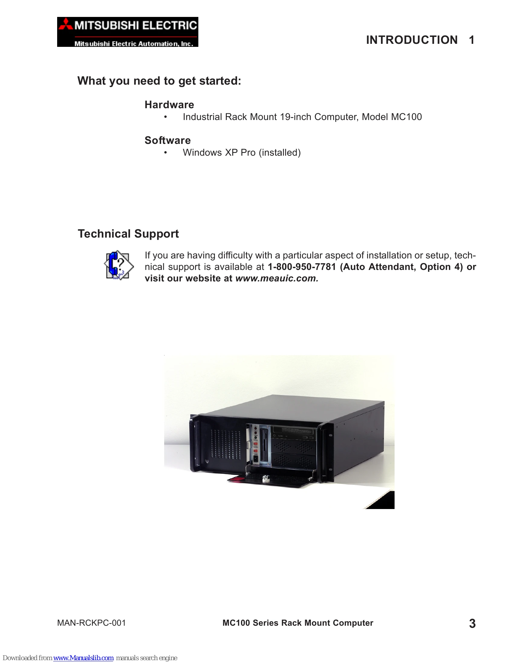 Manual for MC100