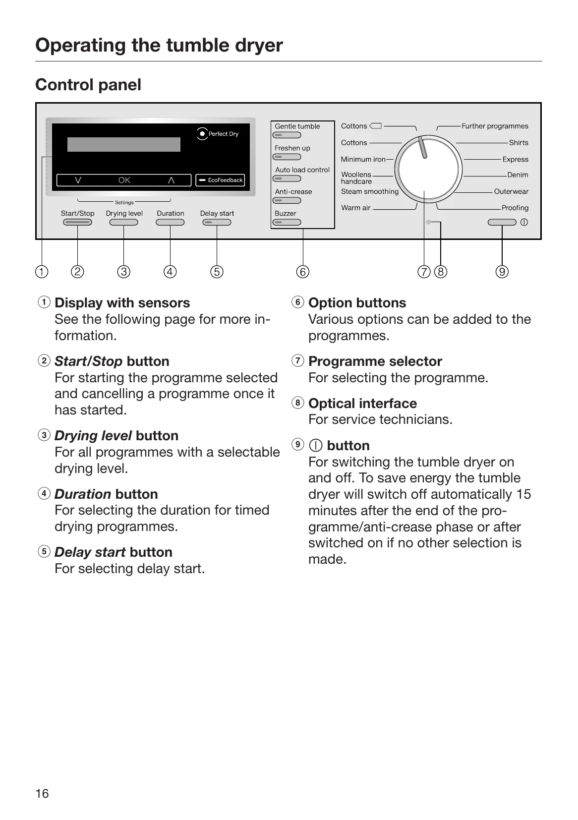 Manual for heat pump dryers
