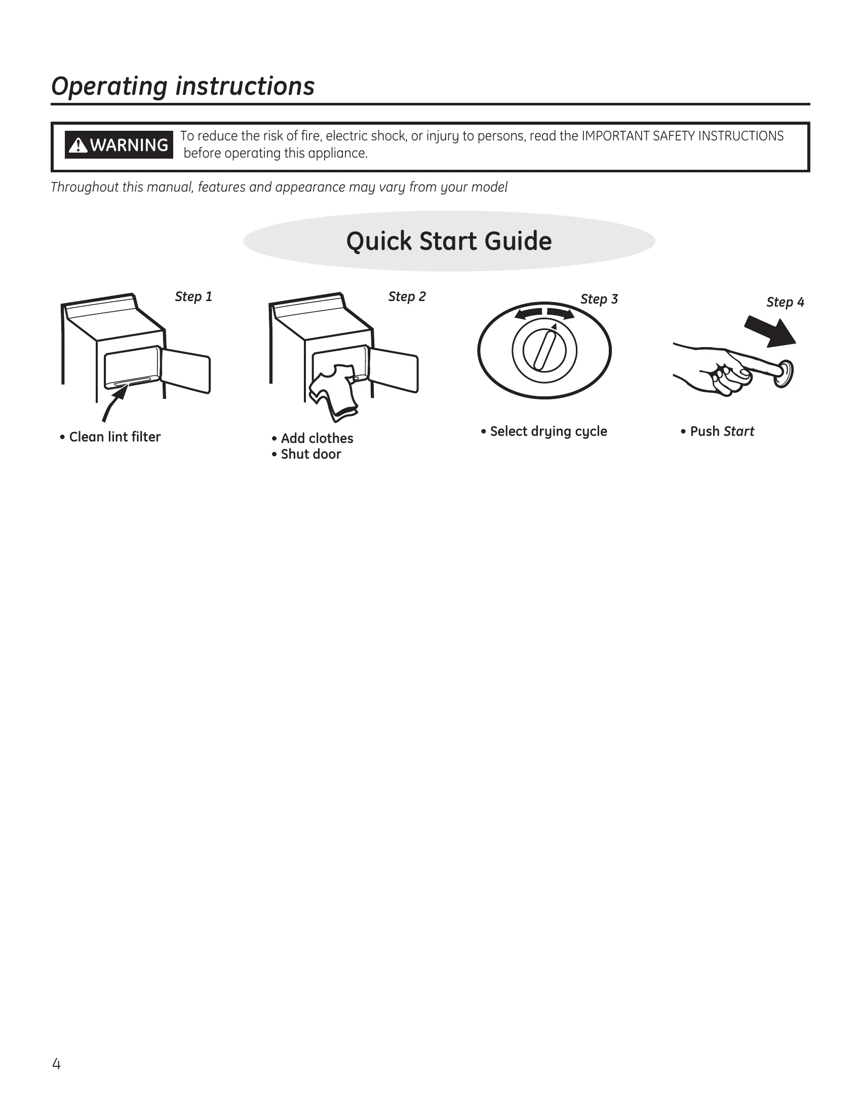 Manual for GTD65EB