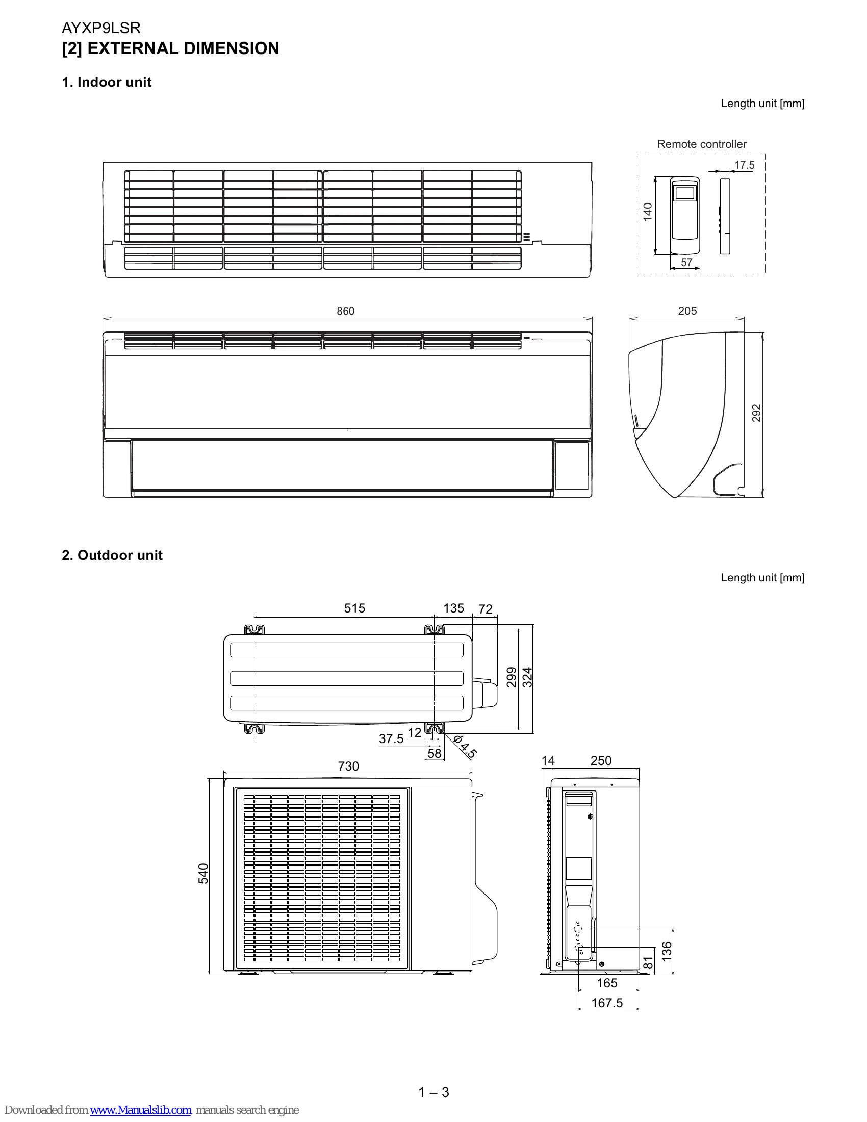 Parts/Service for AY-XP9LSR / AE-X9LSR
