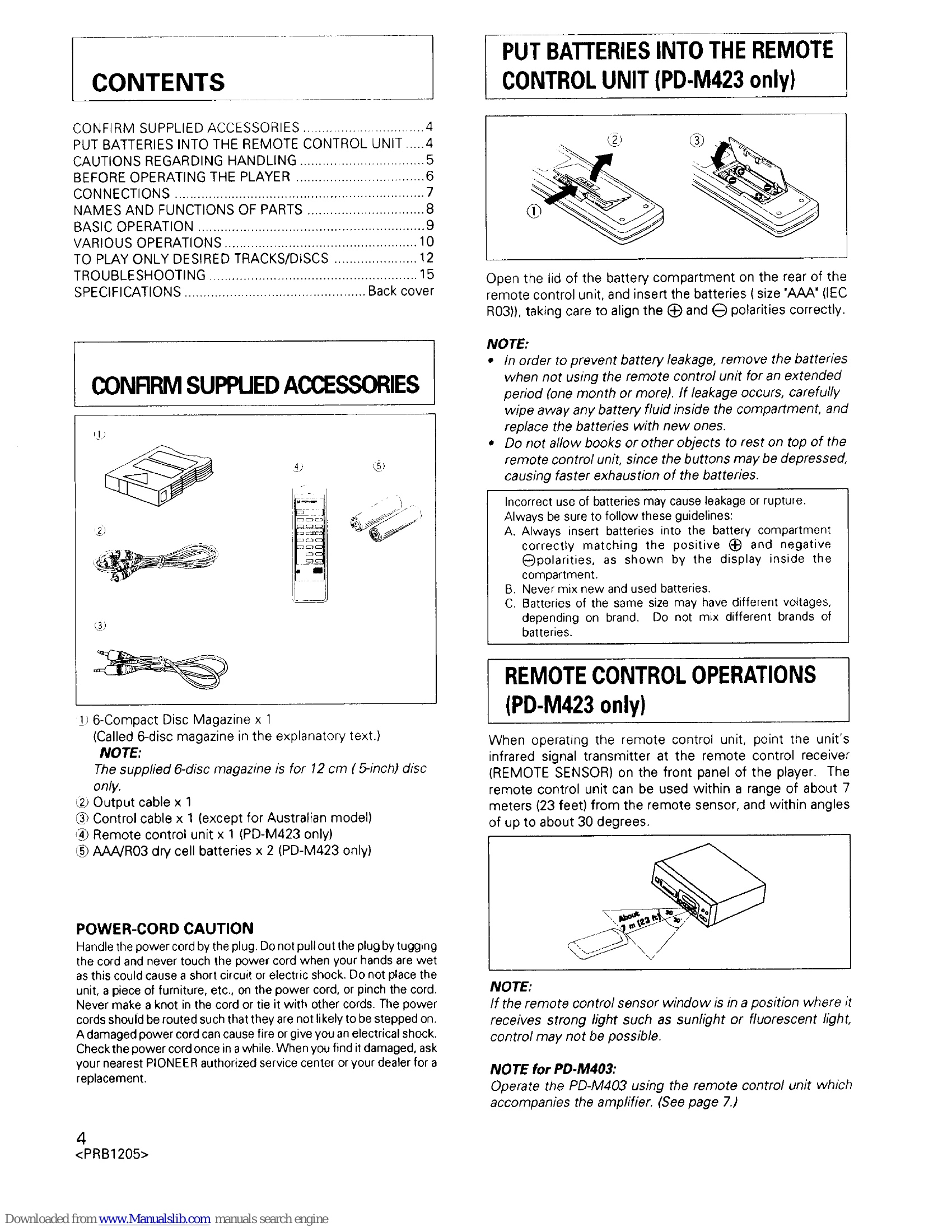 Manual for PD-M403