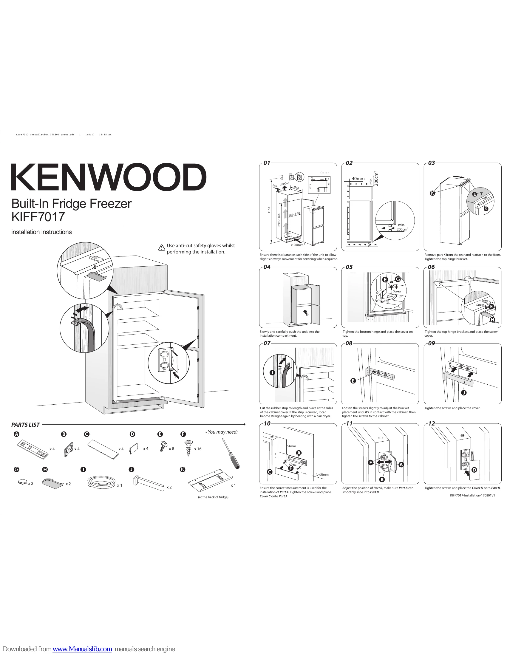Installation Guide for KIFF7017