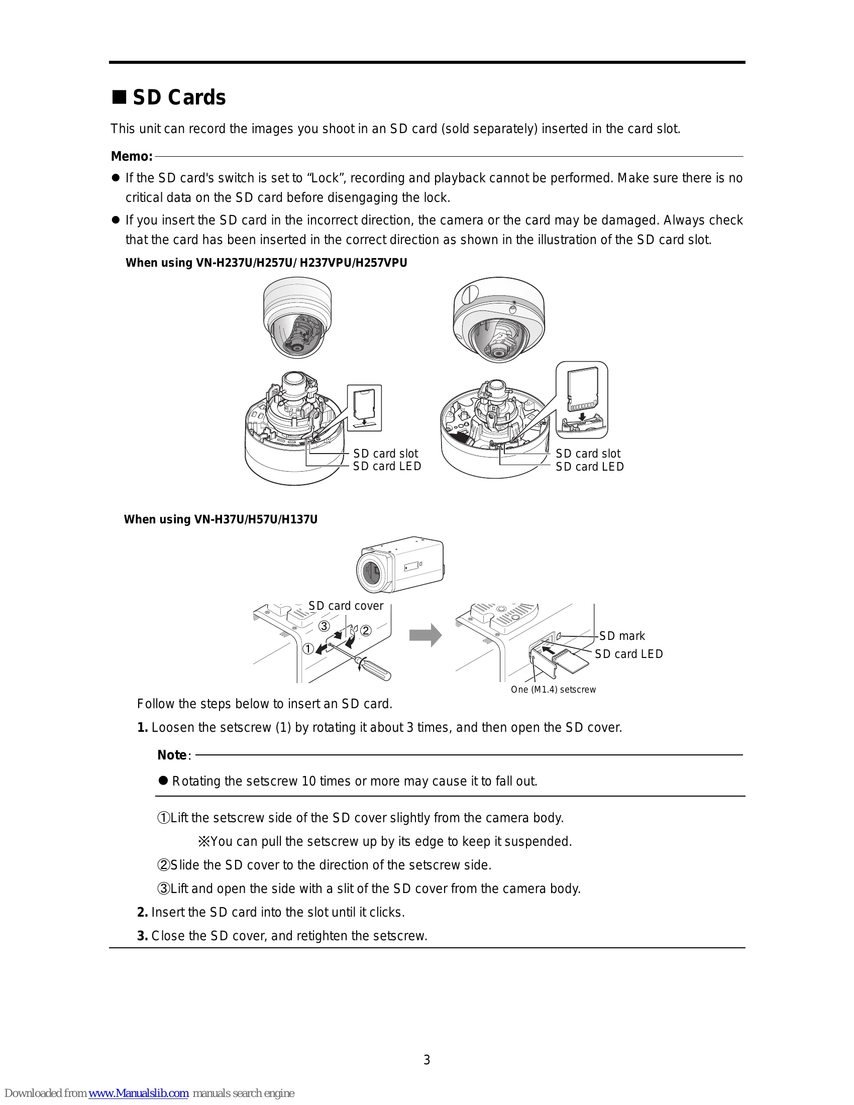 Manual for VN-H37U/H57U Series