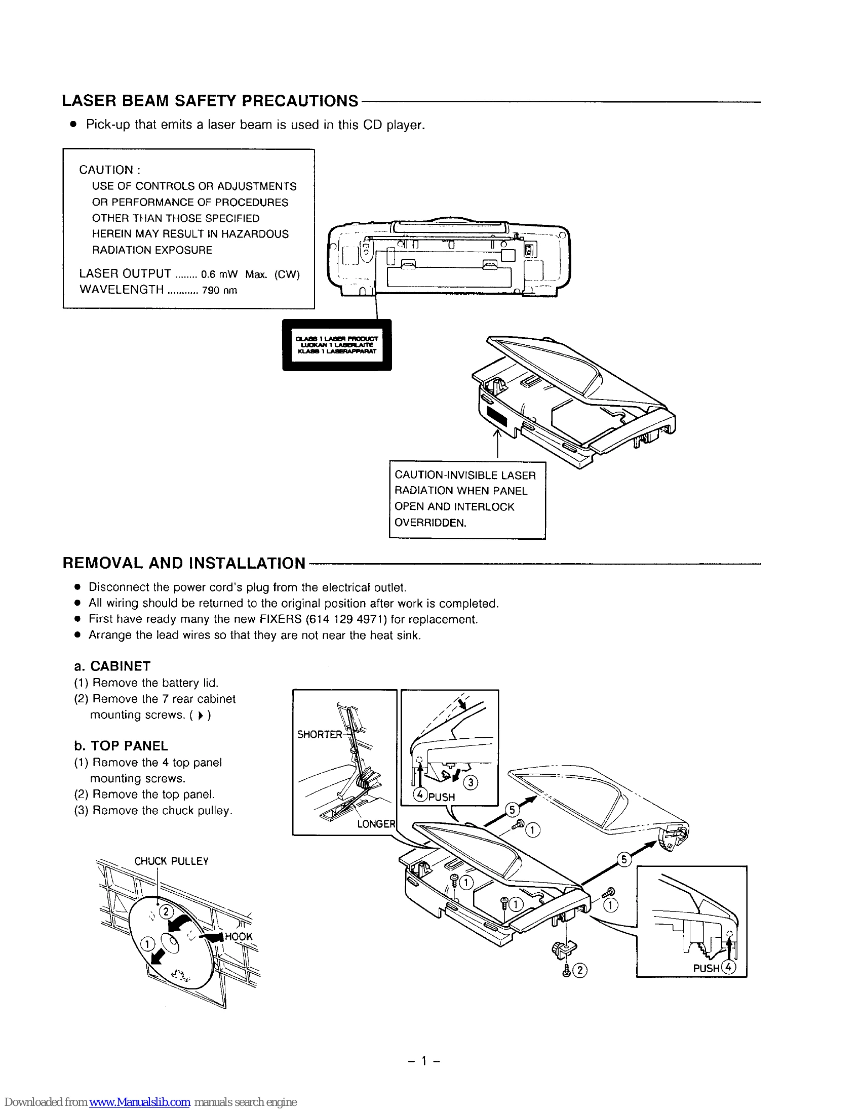Parts/Service for MCD-Z1F