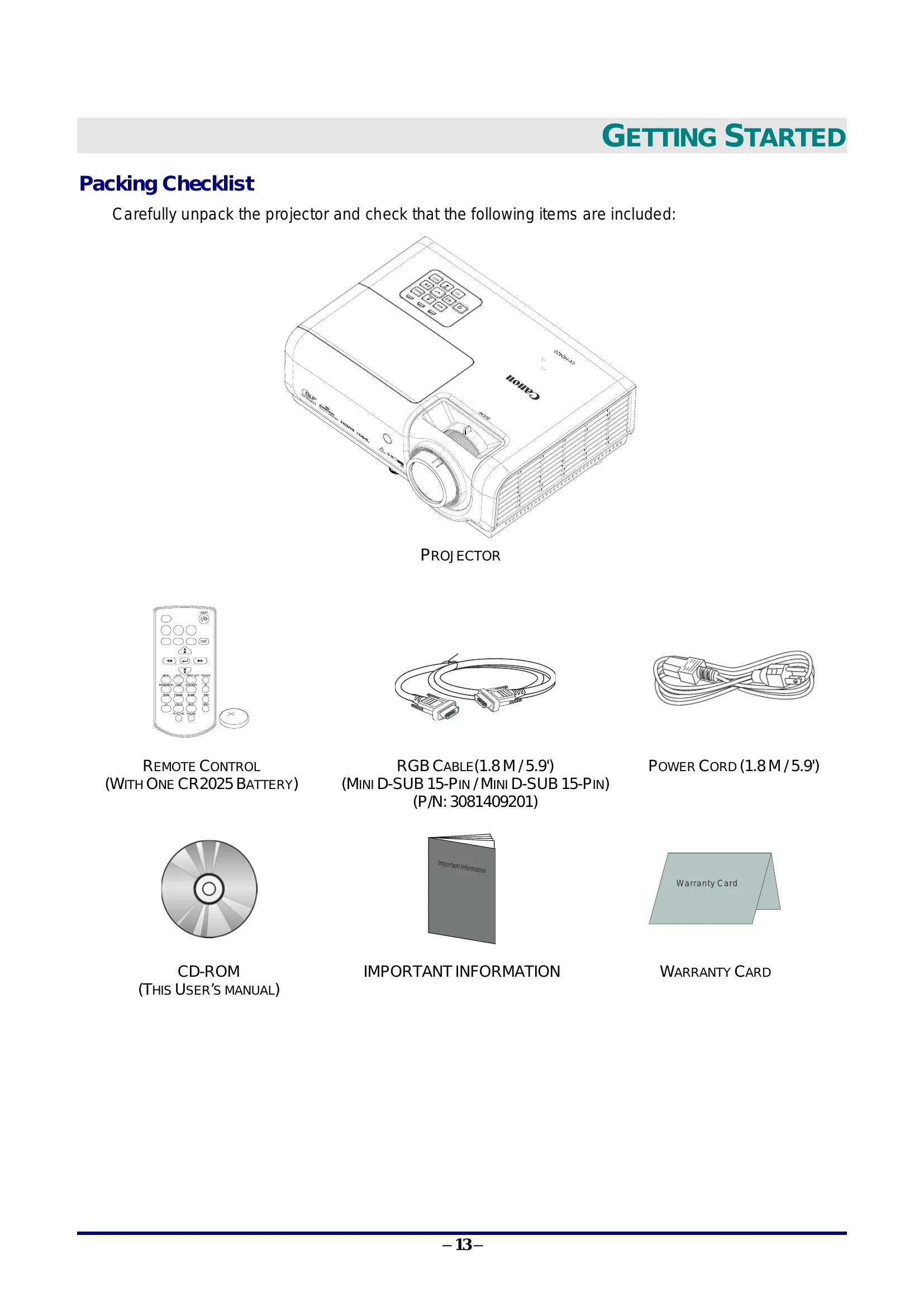 Manual for LV-HD420 / LV-X420