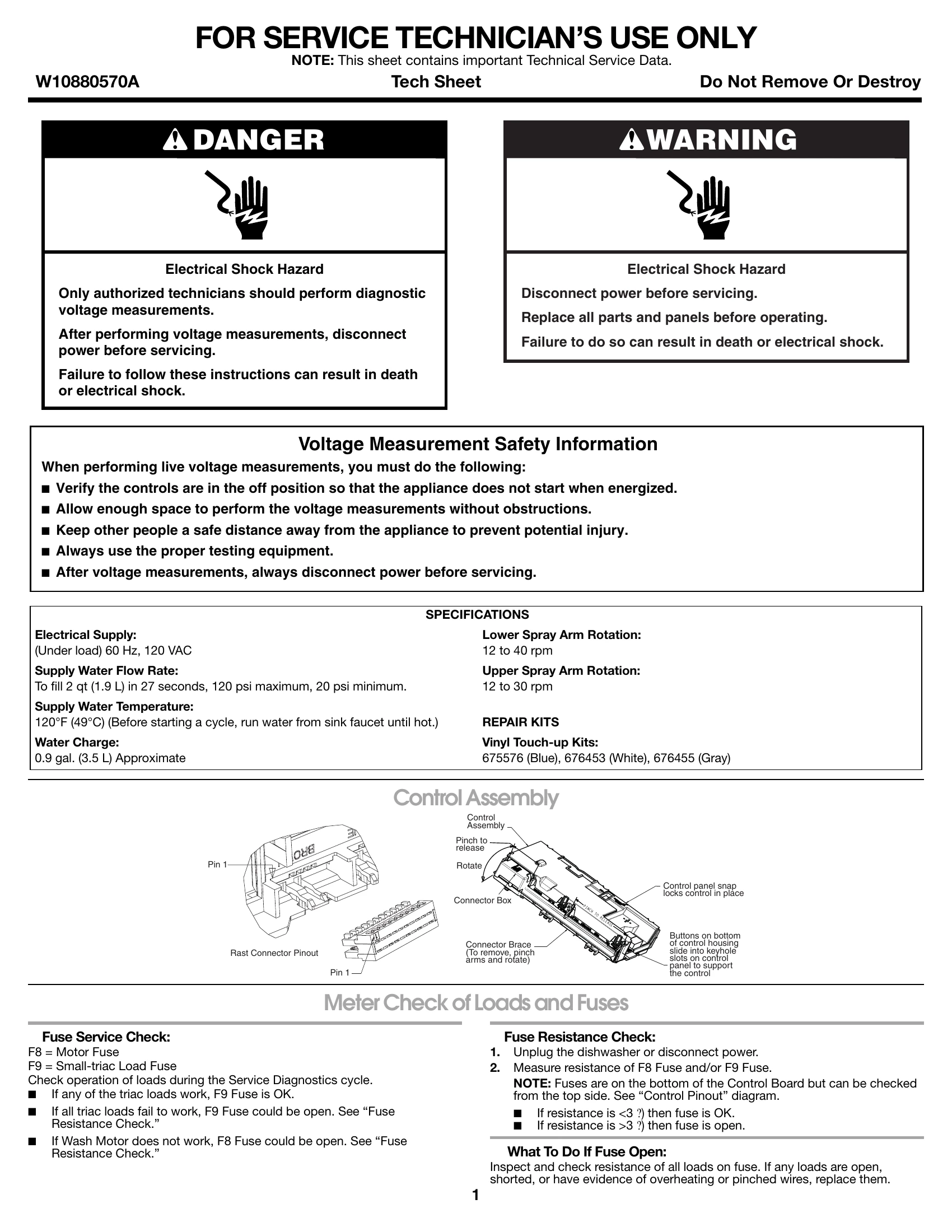 Parts/Service for KDTE104ESS3
