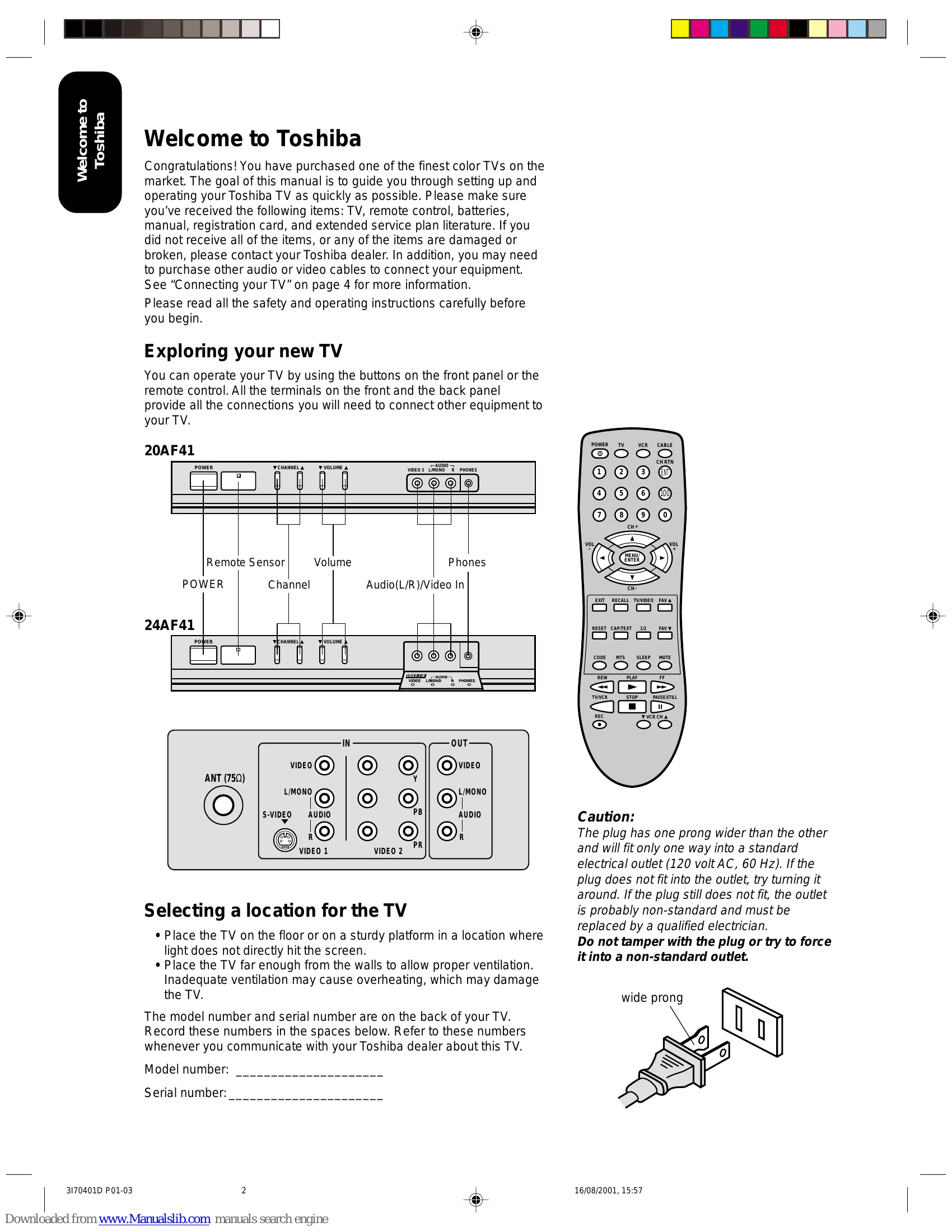 Manual for 20AF41