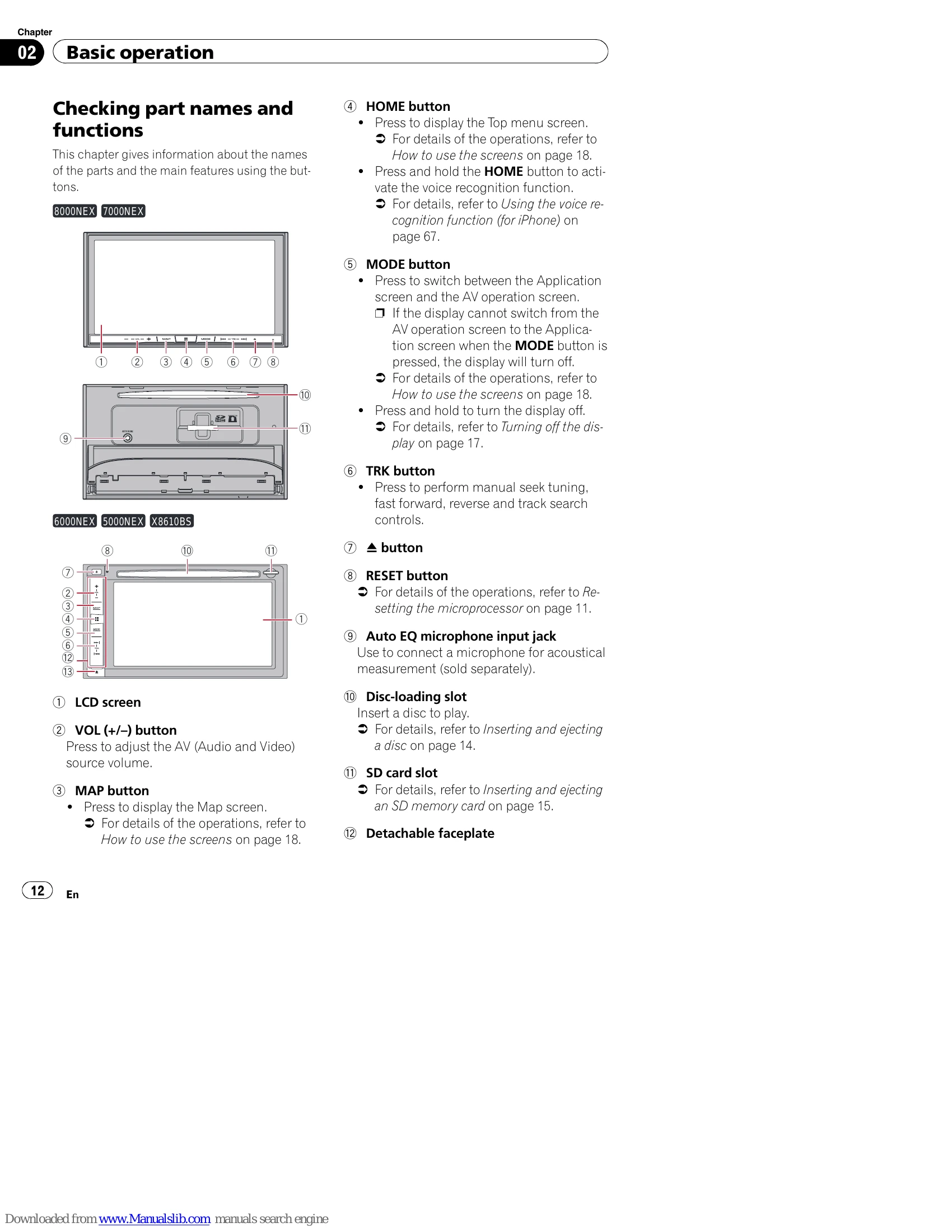 Manual for AVIC-8000NEX