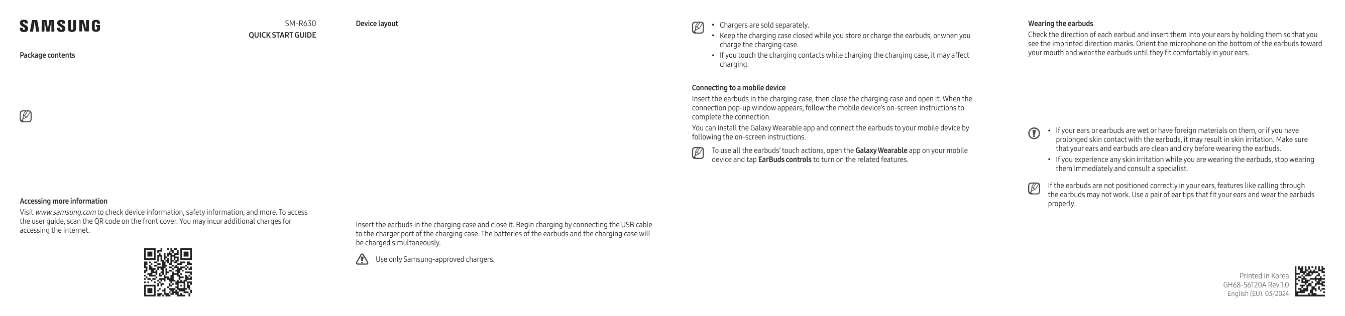 Quick Start Guide for SM-R630