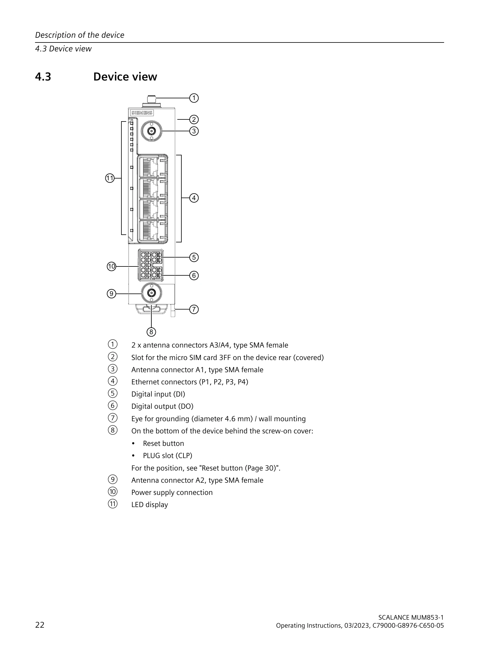 Manual for SCALANCE MUM853-1
