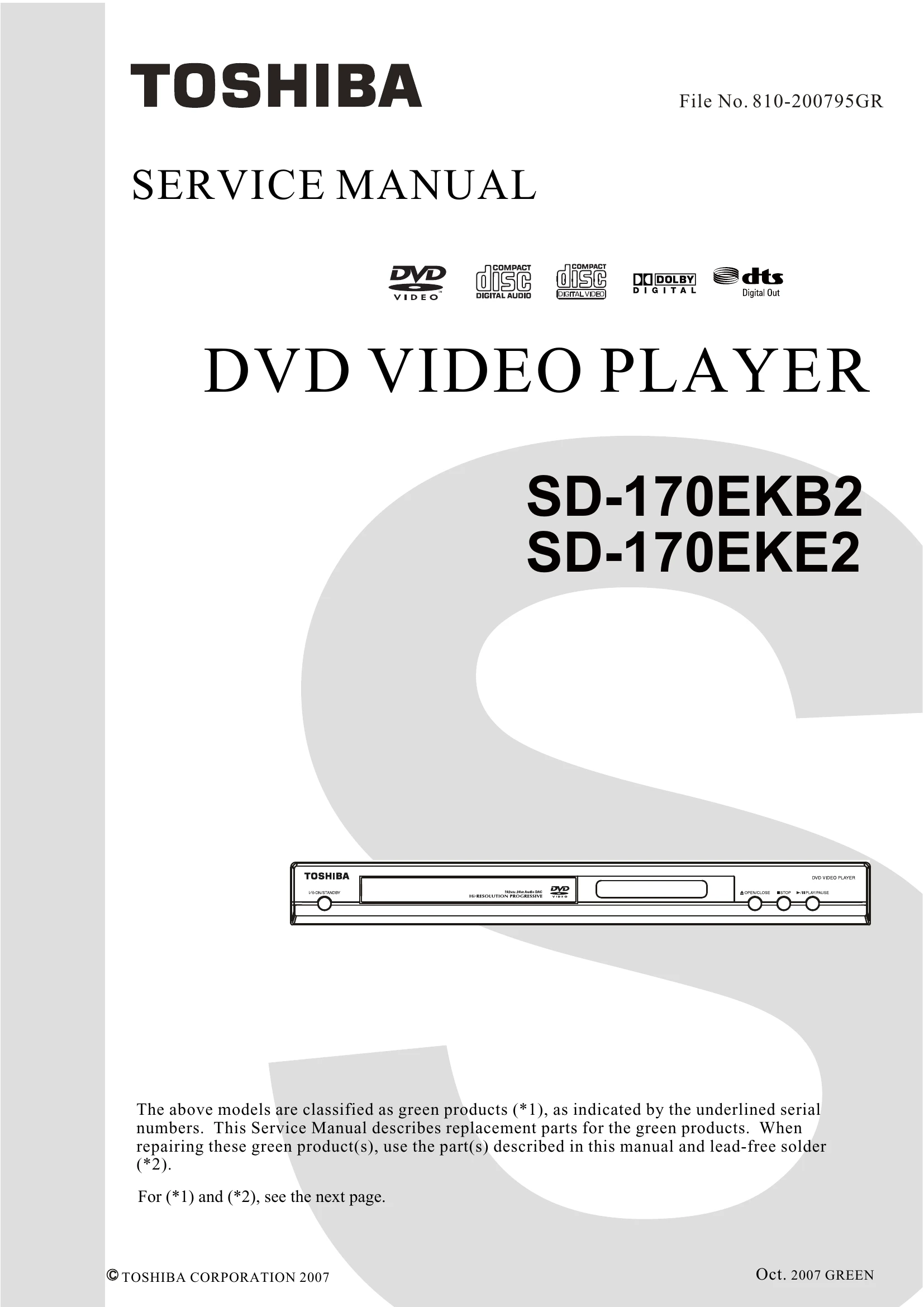 Parts/Service for SD-170EKB2