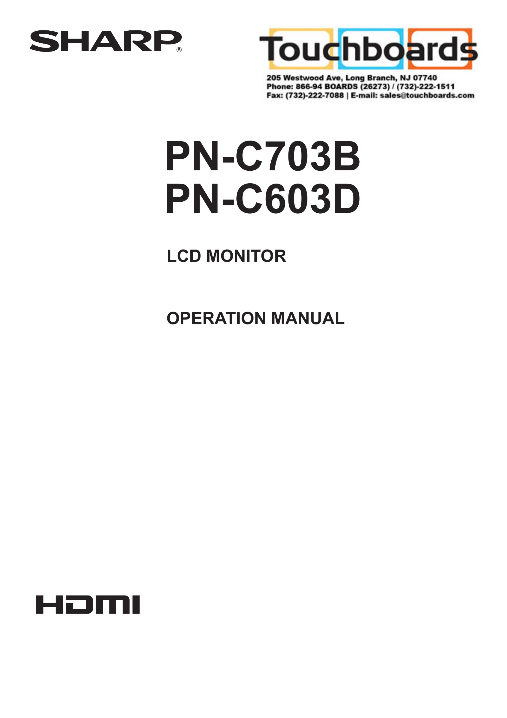 Manual for PN-C703B