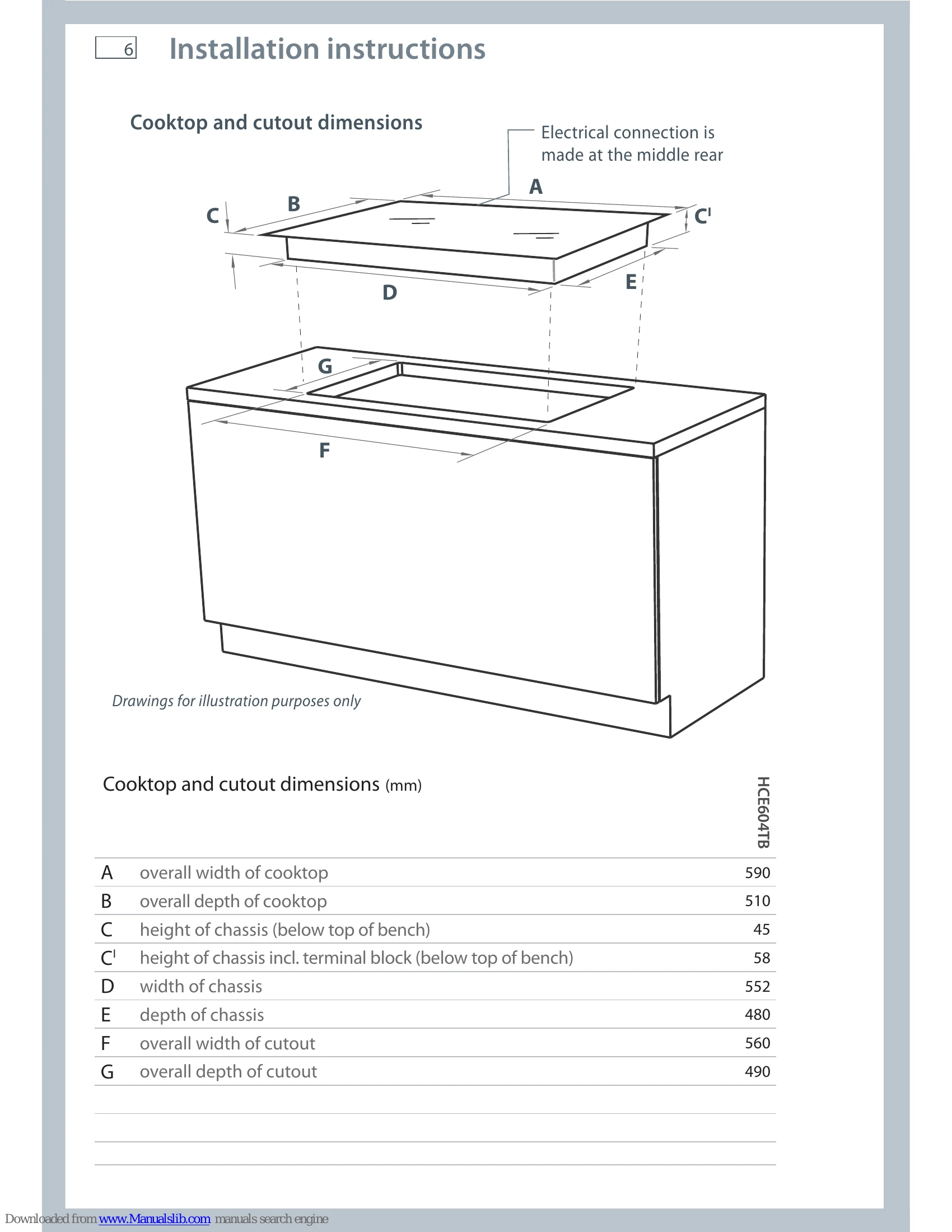 Installation Guide for HCE604TB