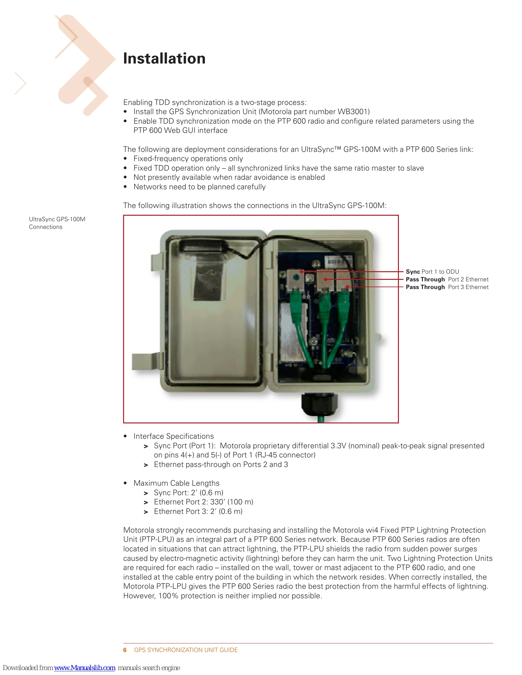 Installation Guide for PTP 600