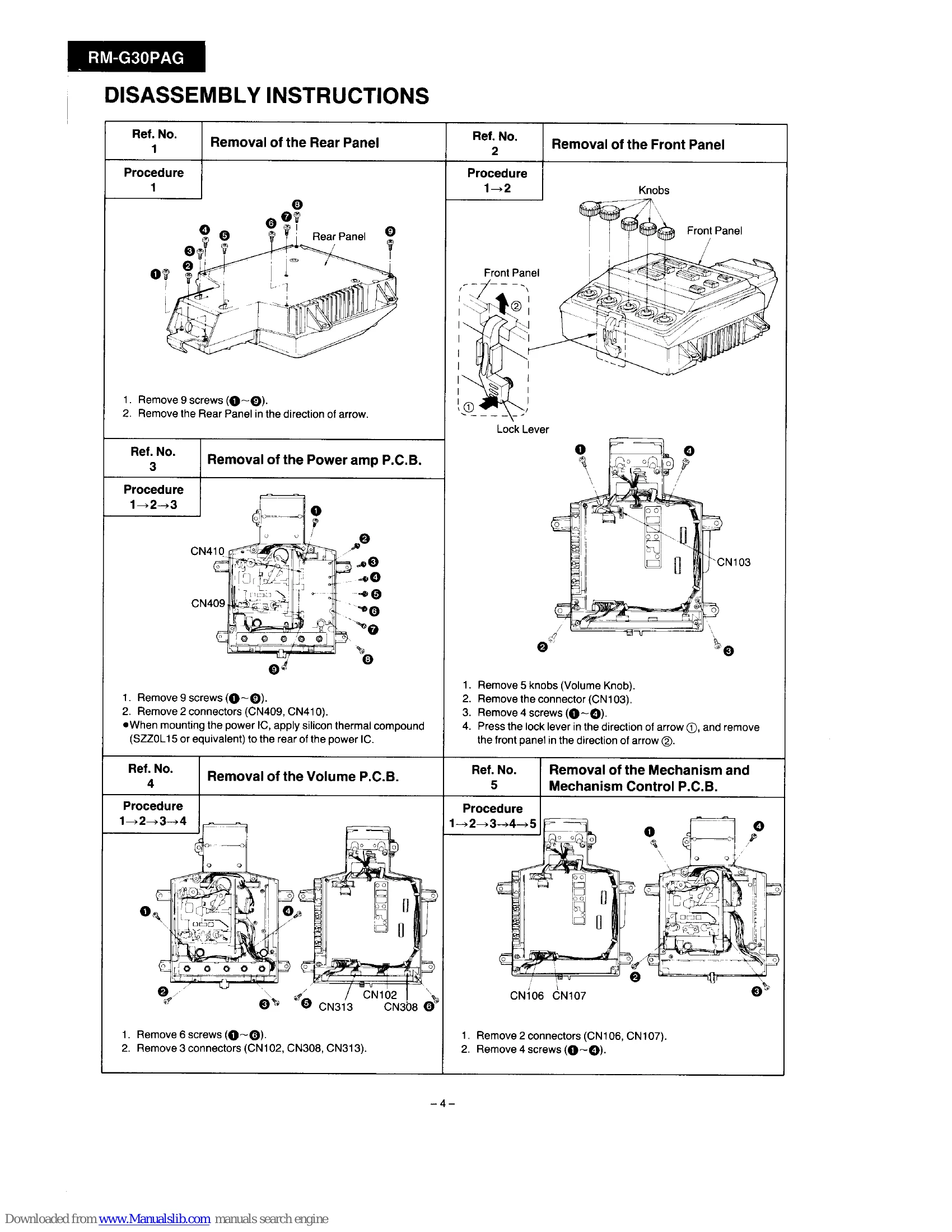 Parts/Service for RM-G30EAG