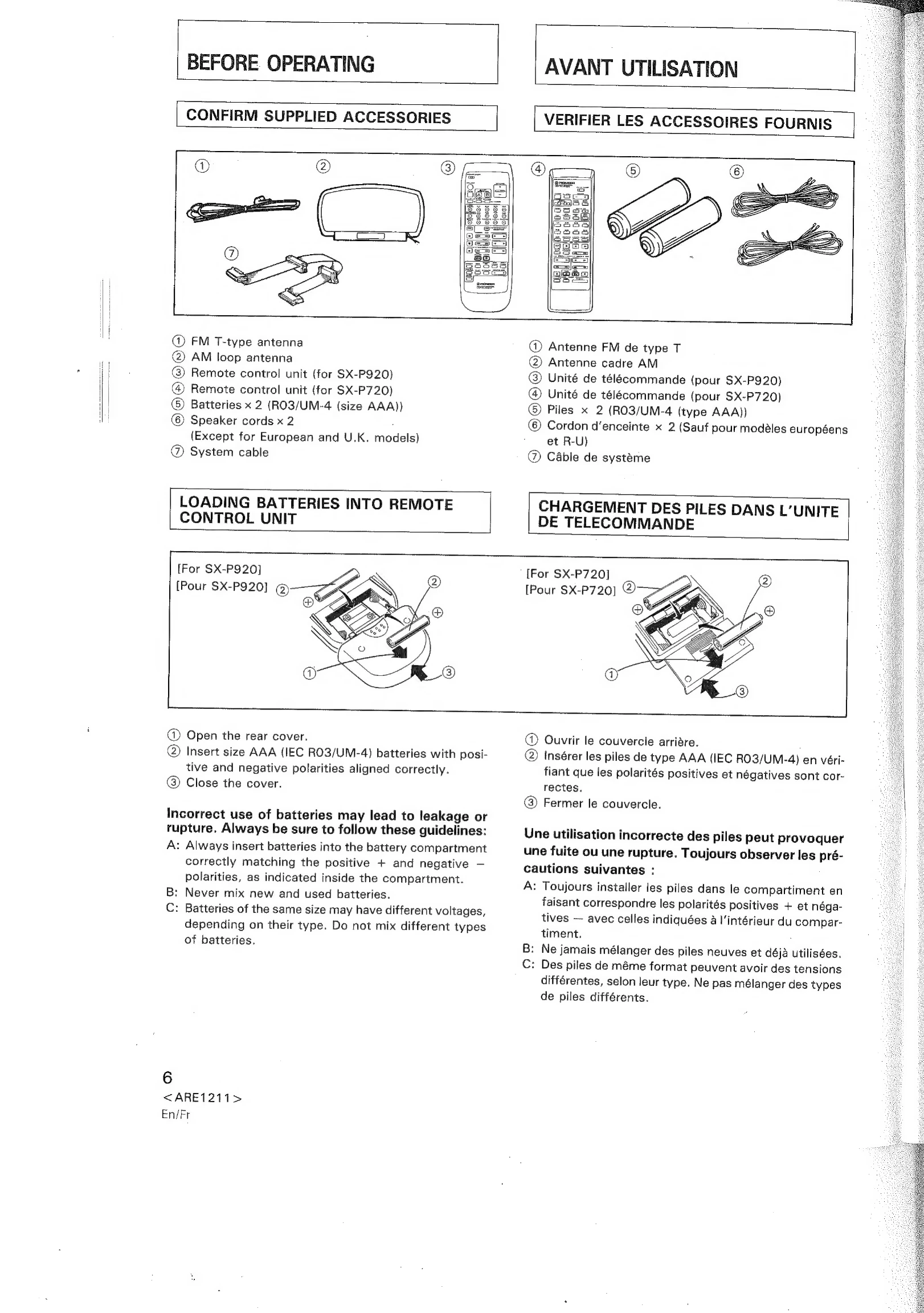 Manual for SX-P920