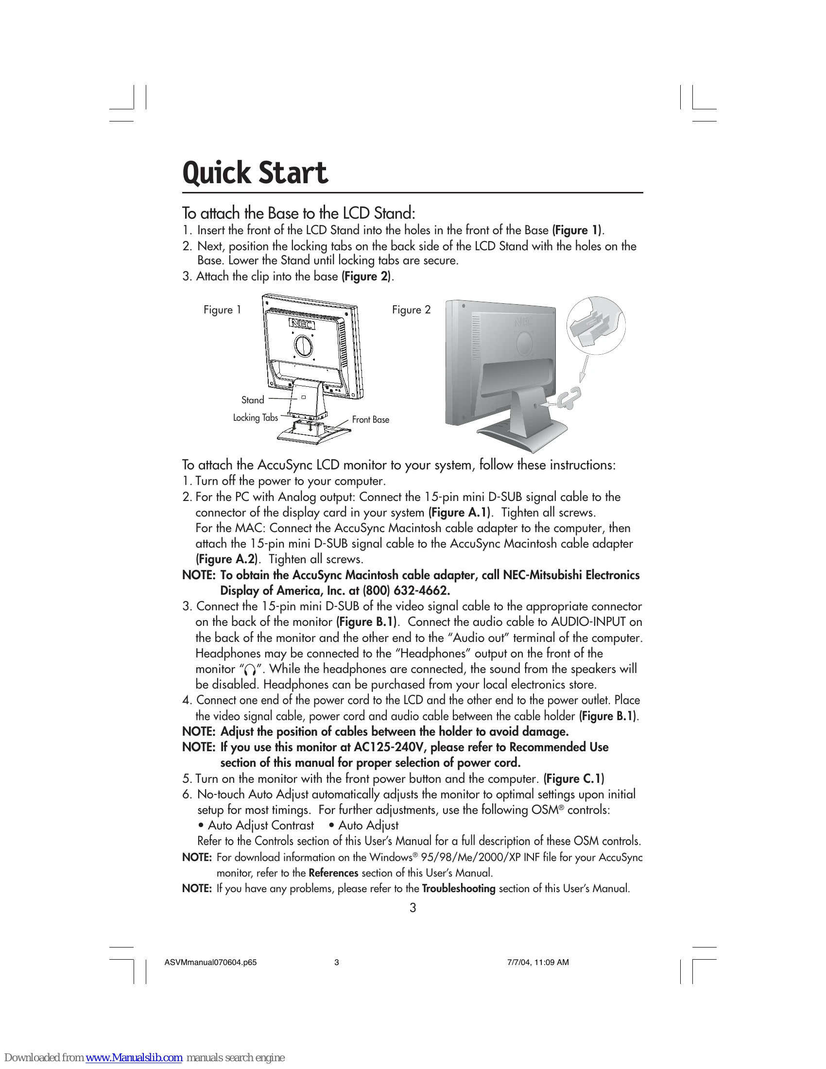 Manual for LCD72VM