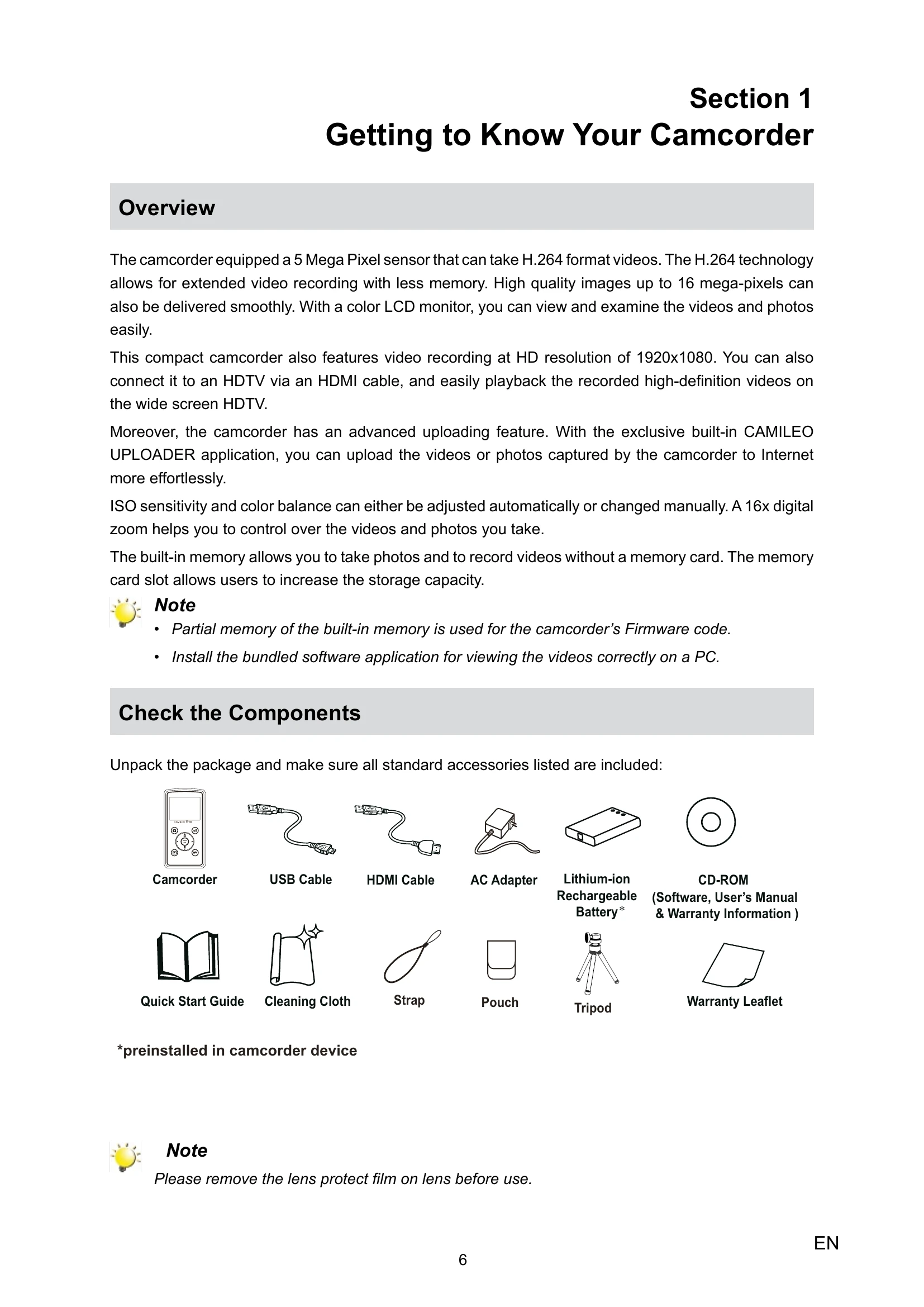 Manual for CAMILEO B10