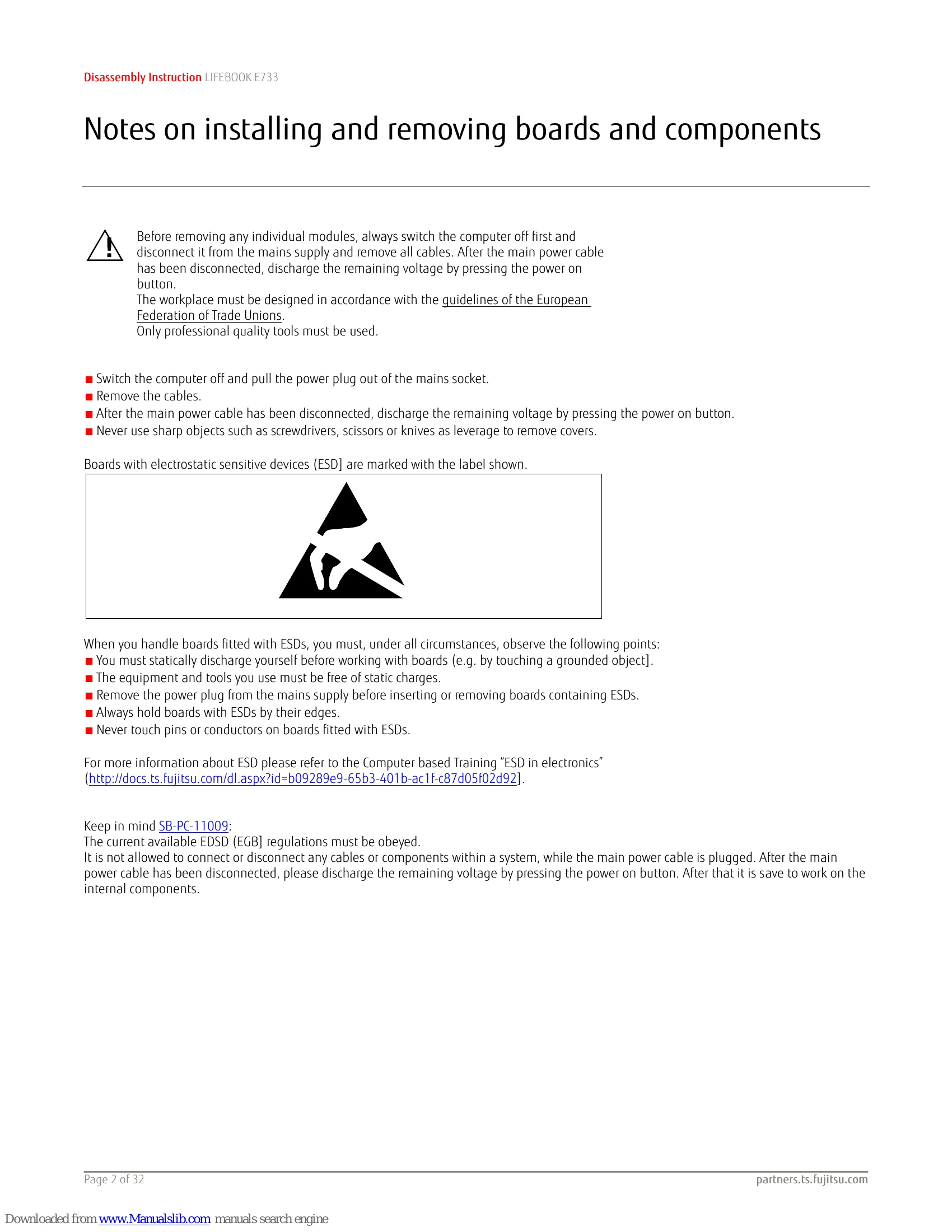 Manual for LIFEBOOK E733