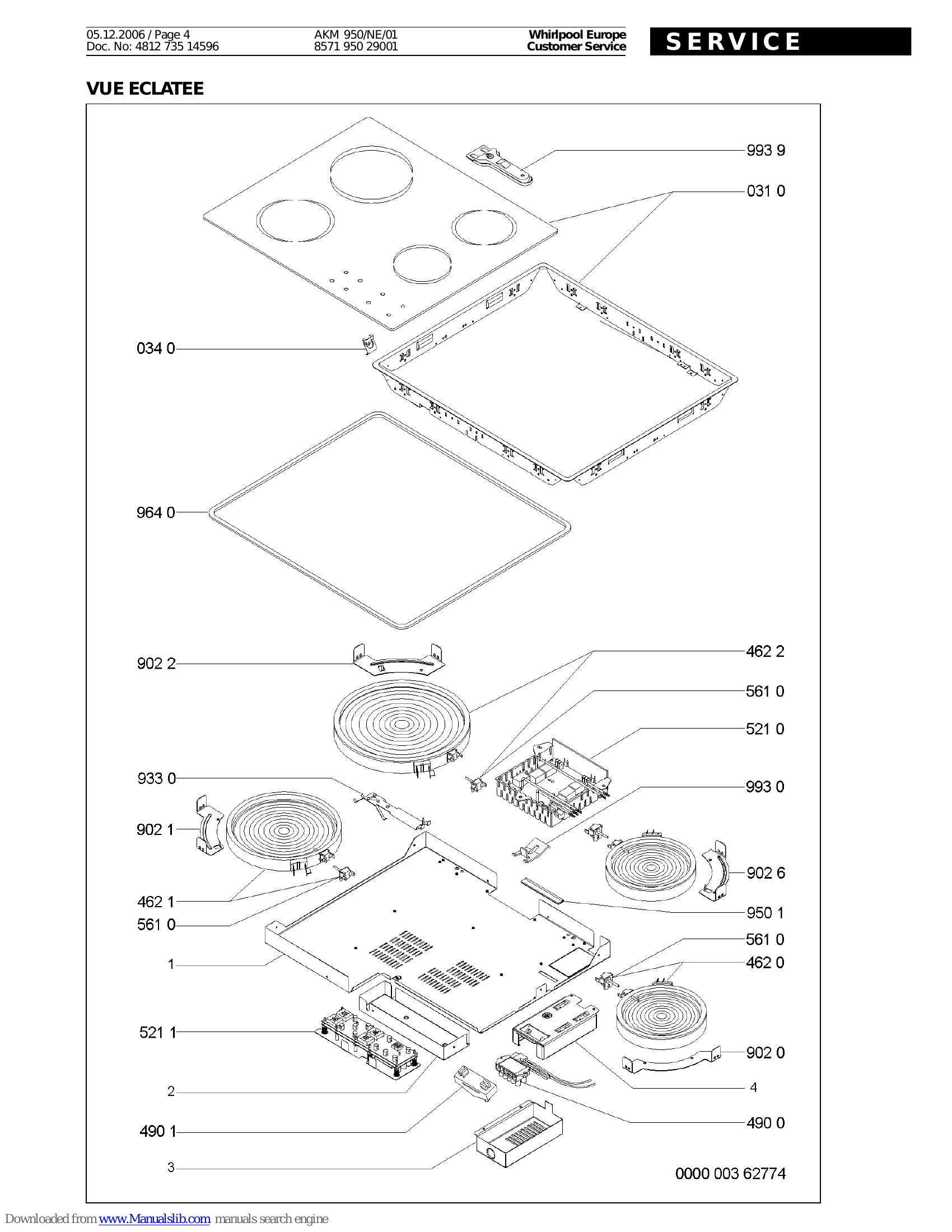 Parts/Service for AKM 950/NE/01