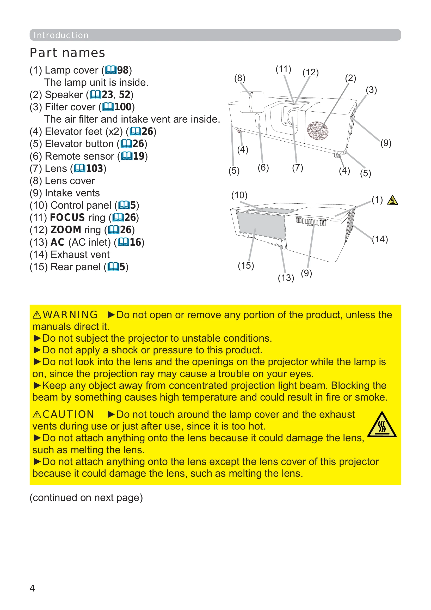 Manual for CP-EX5001WN/CP-EW5001WN