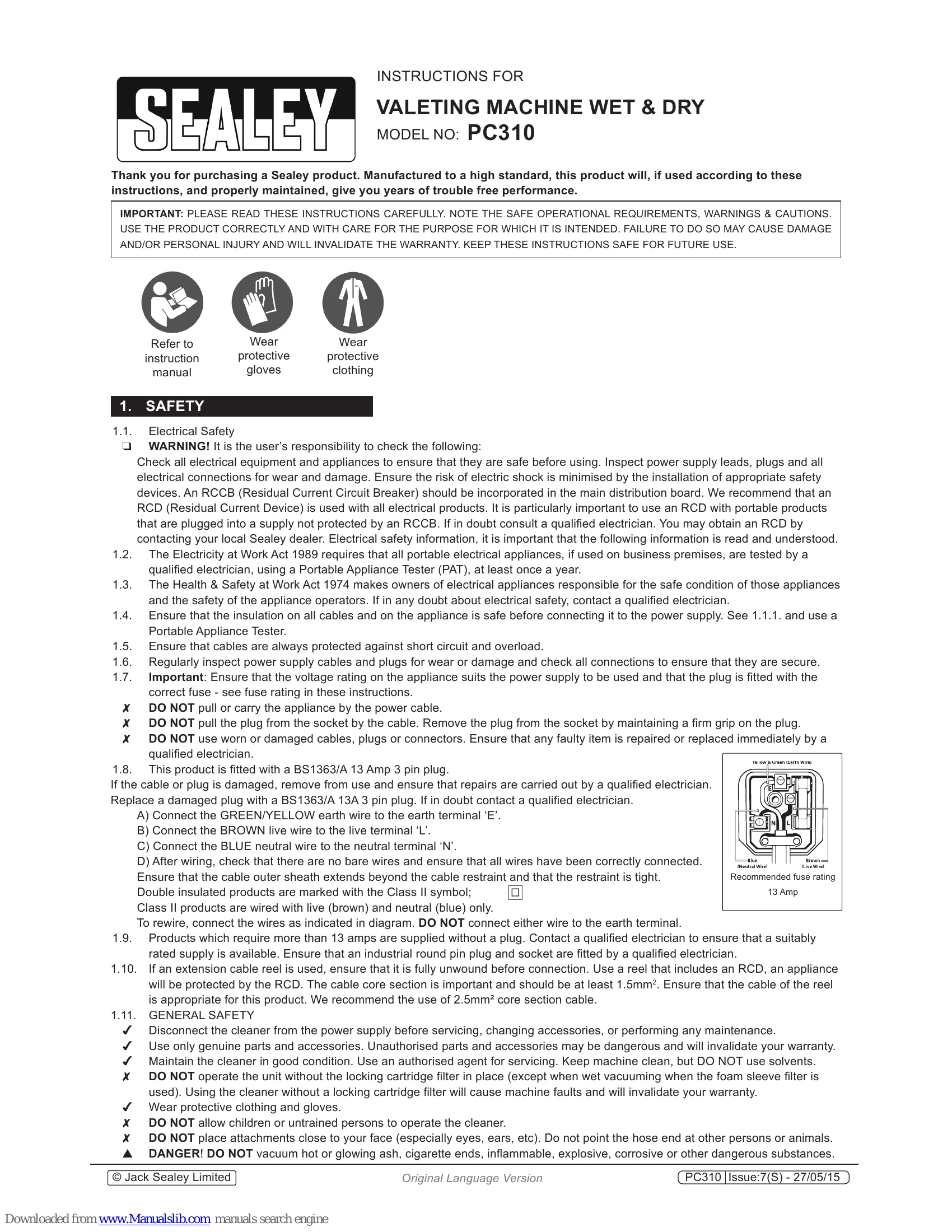 Manual for PC310