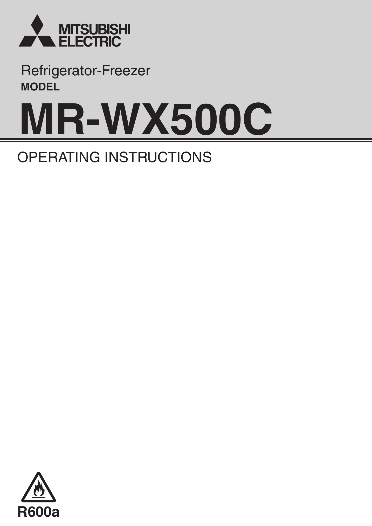 Manual for MR-WX500C