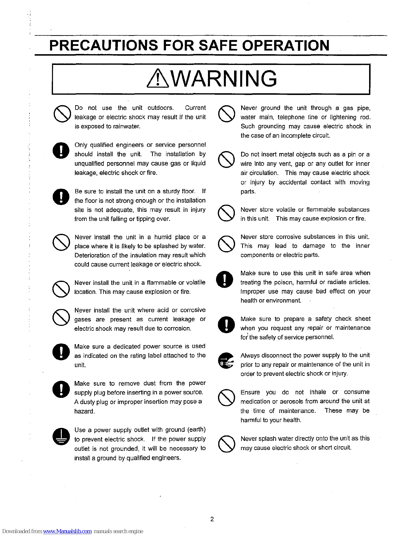Manual for MPR-311D(H)
