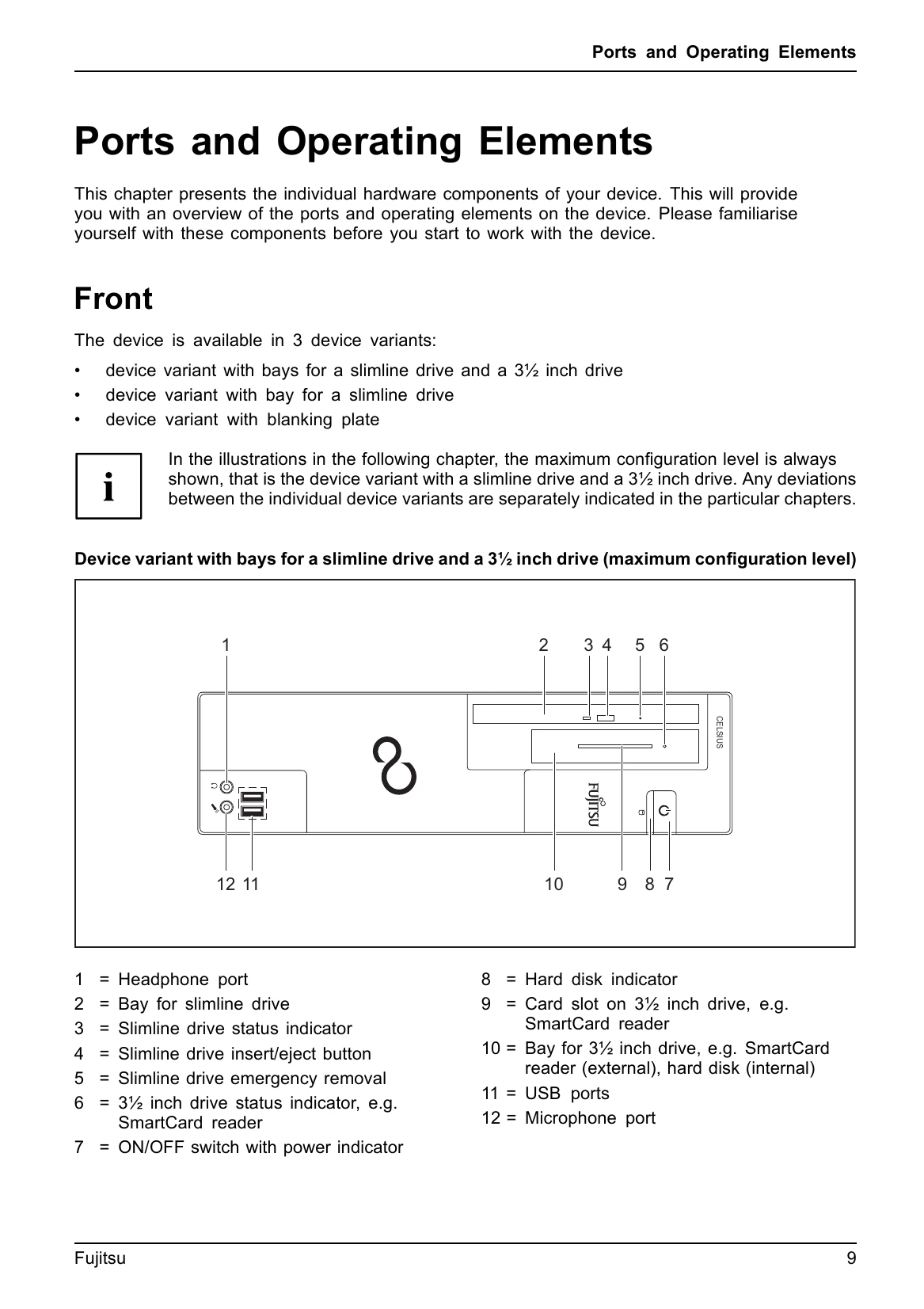 Manual for CELSIUS J550 / J580