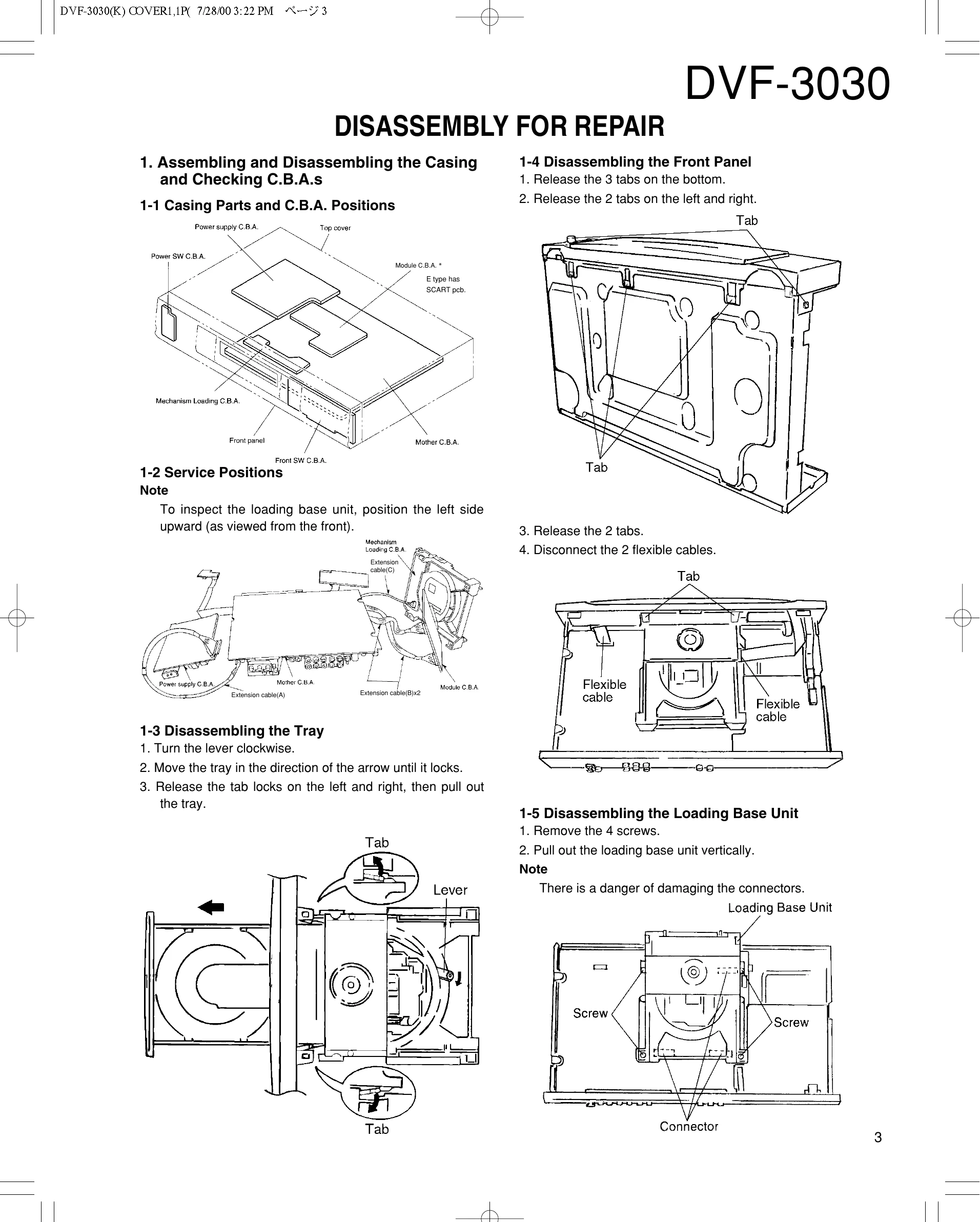 Parts/Service for DVF-3030