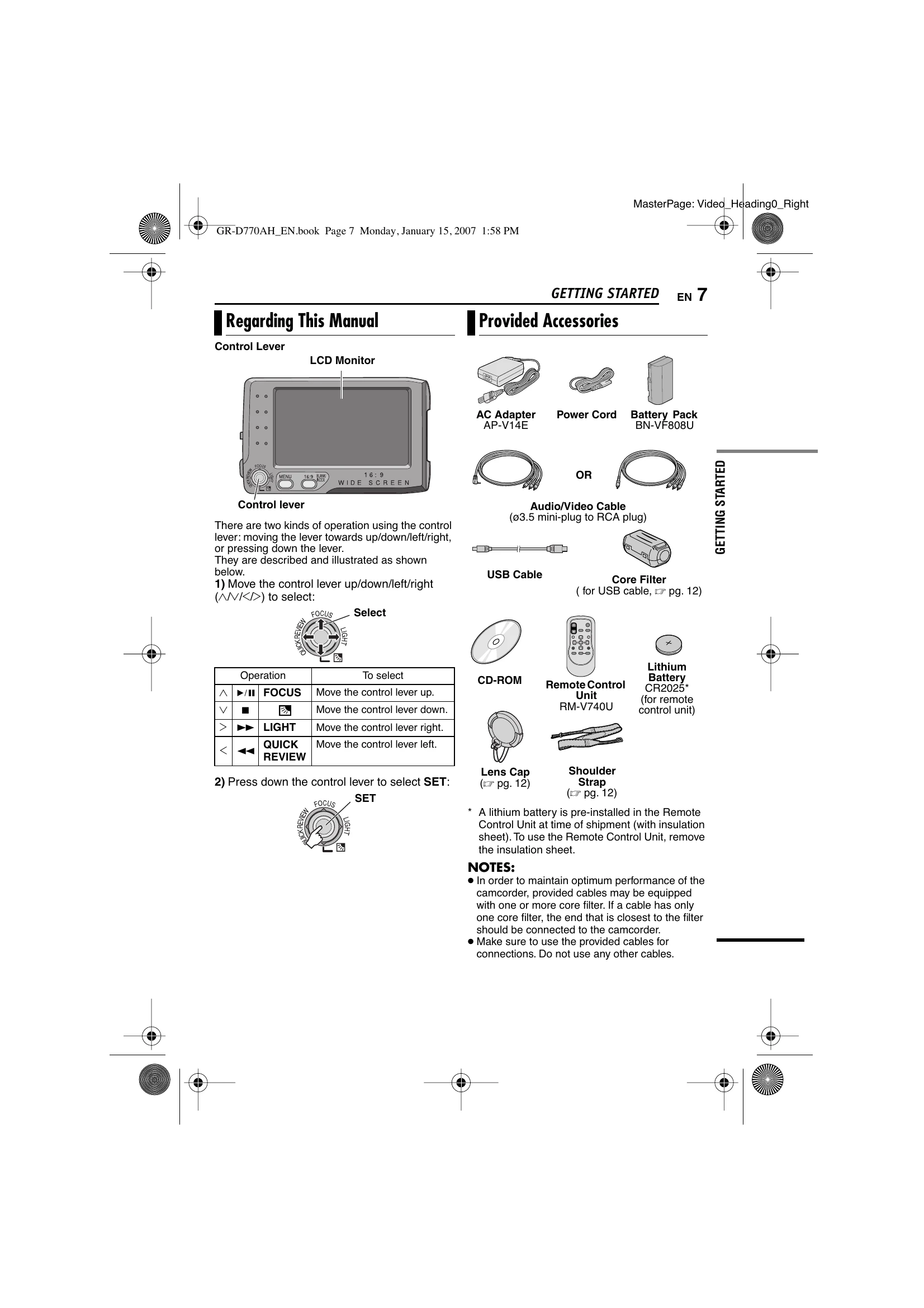 Manual for GR-D770AH