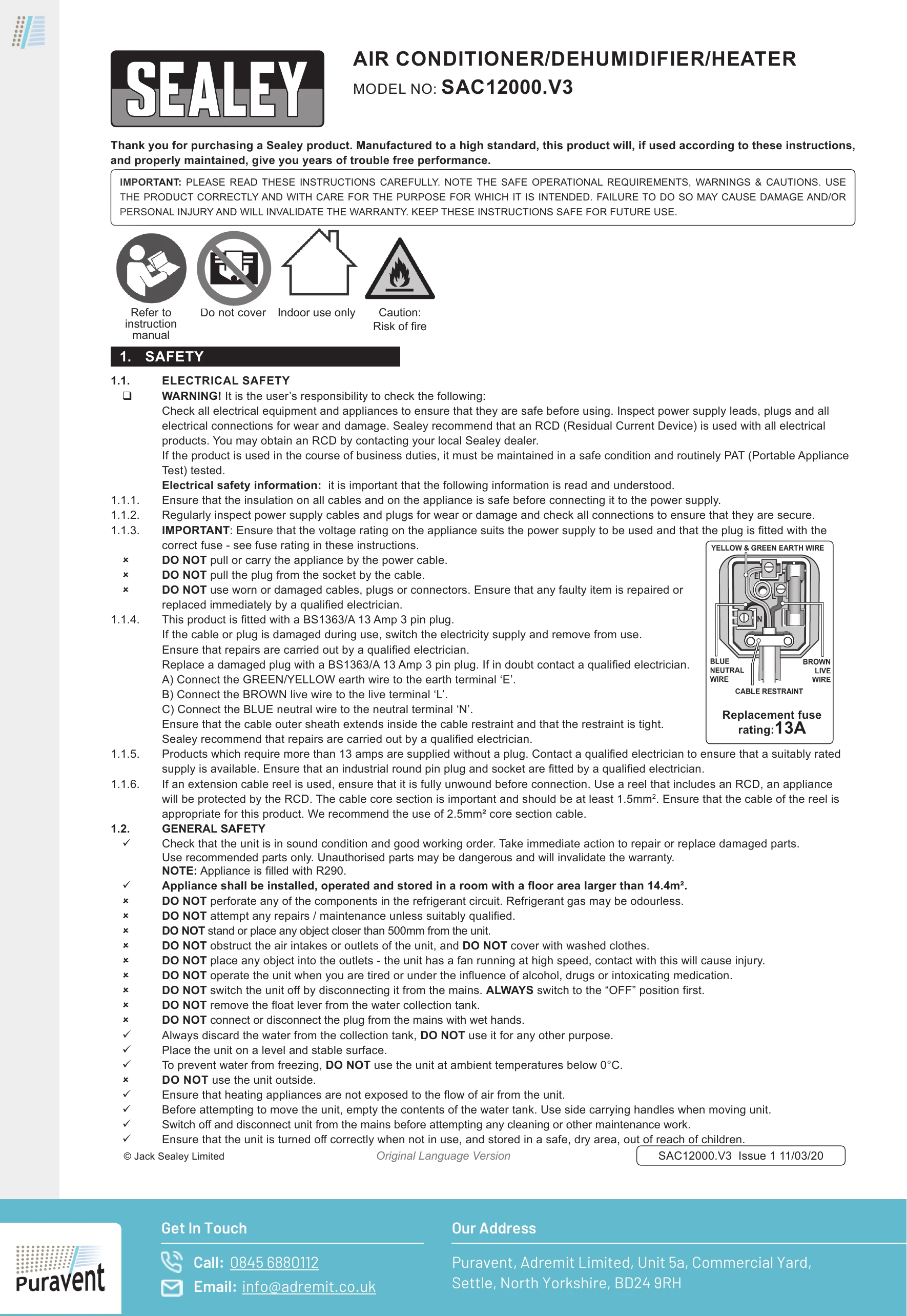 Manual for SAC12000.V3
