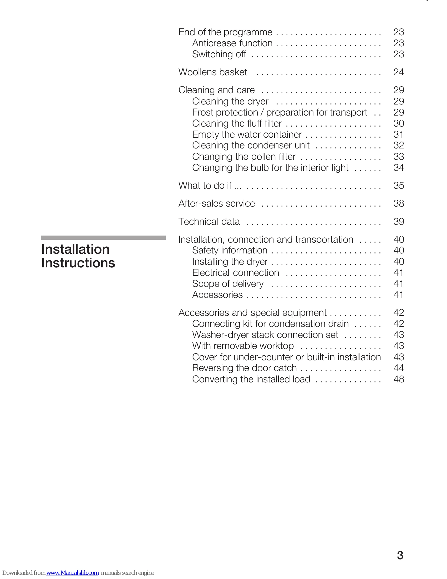 Manual for TXL 720K