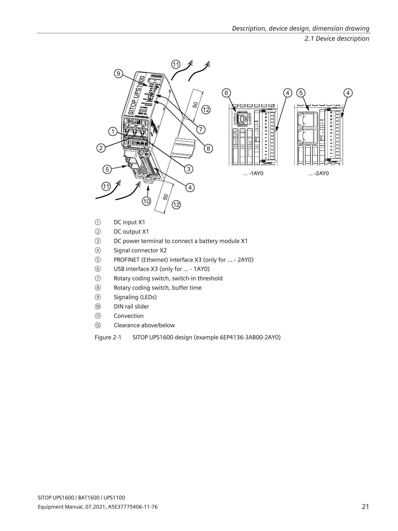Manual for SITOP UPS1600 / BAT1600 / UPS1100