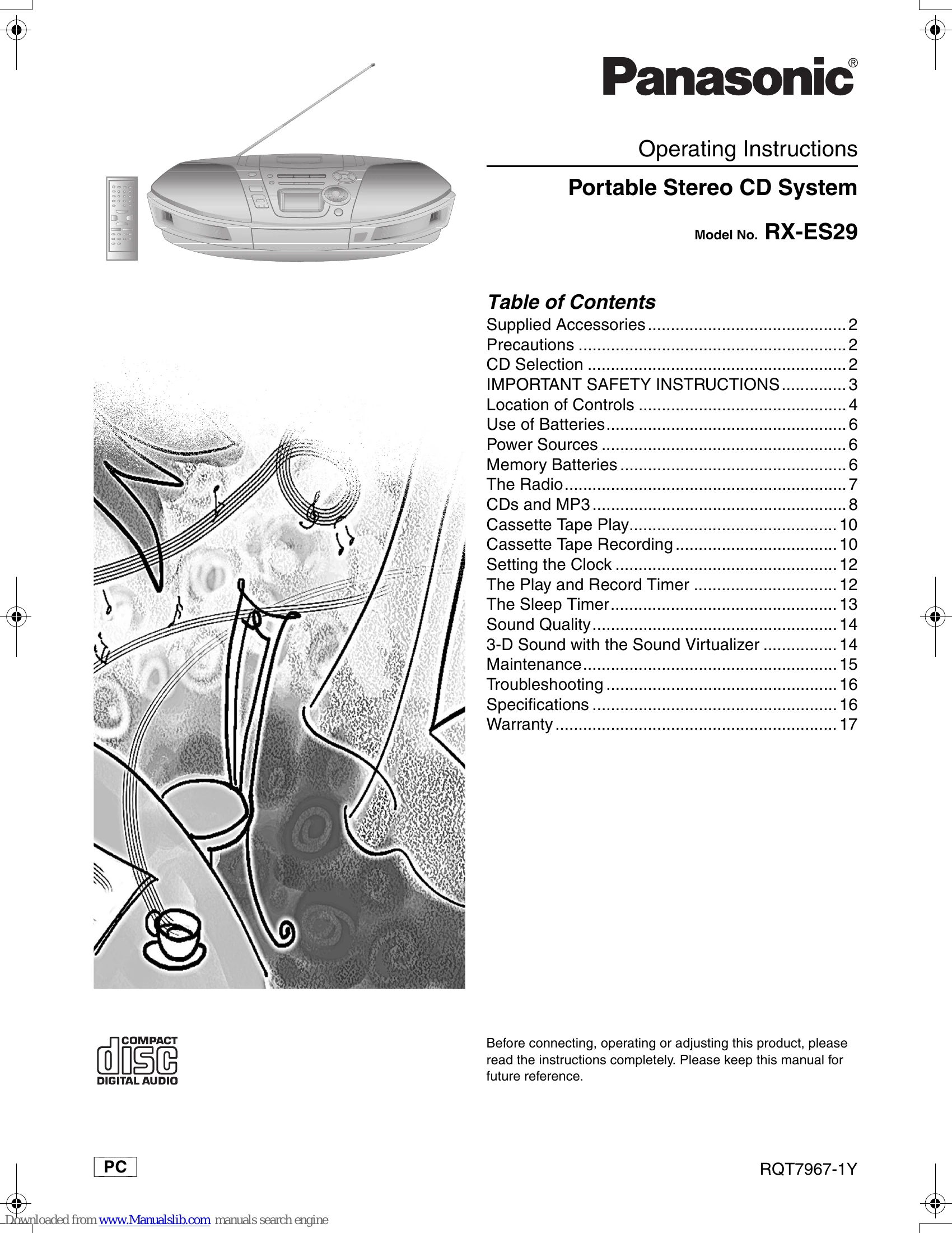 Manual for RX-ES29