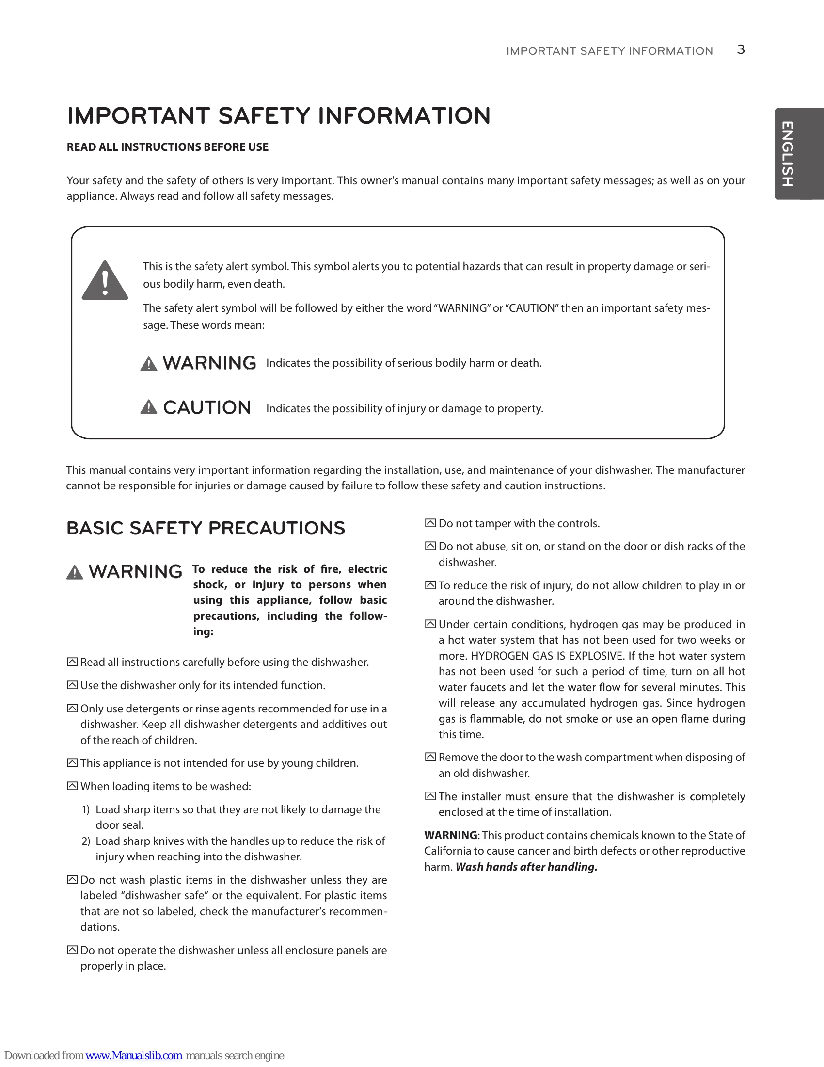 Manual for LDS5040ST/WW/BB