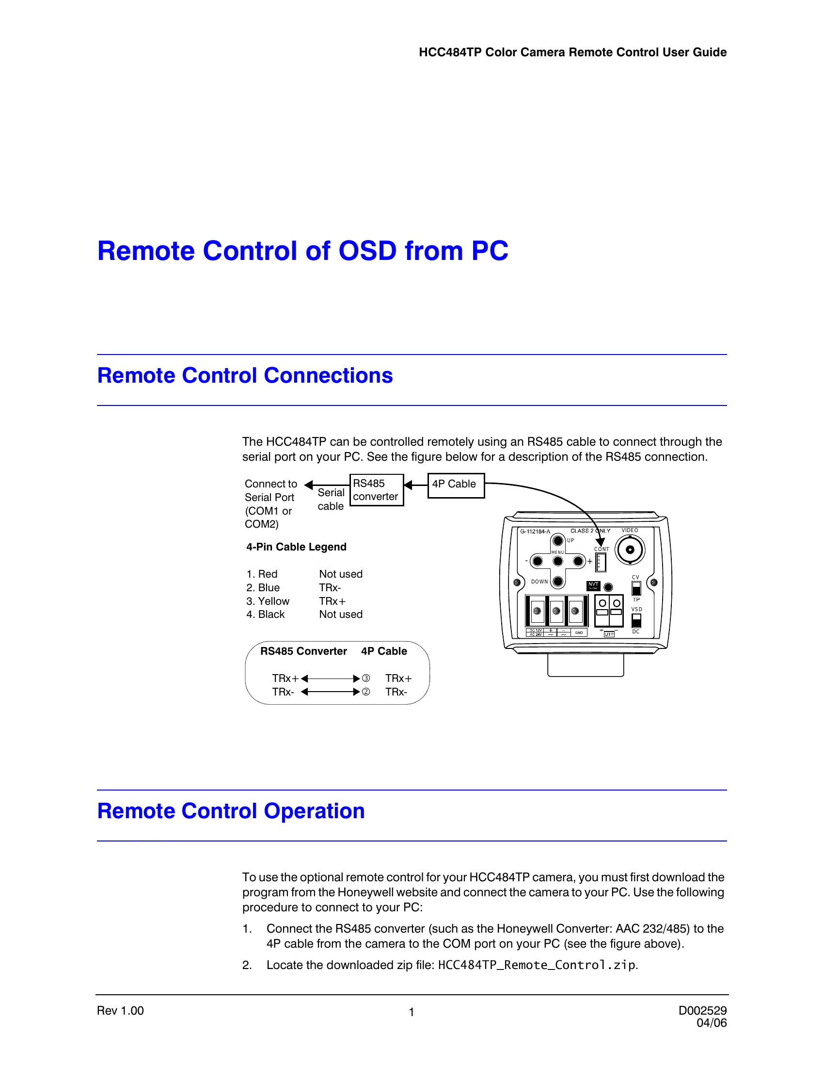 Manual for HCC484TP