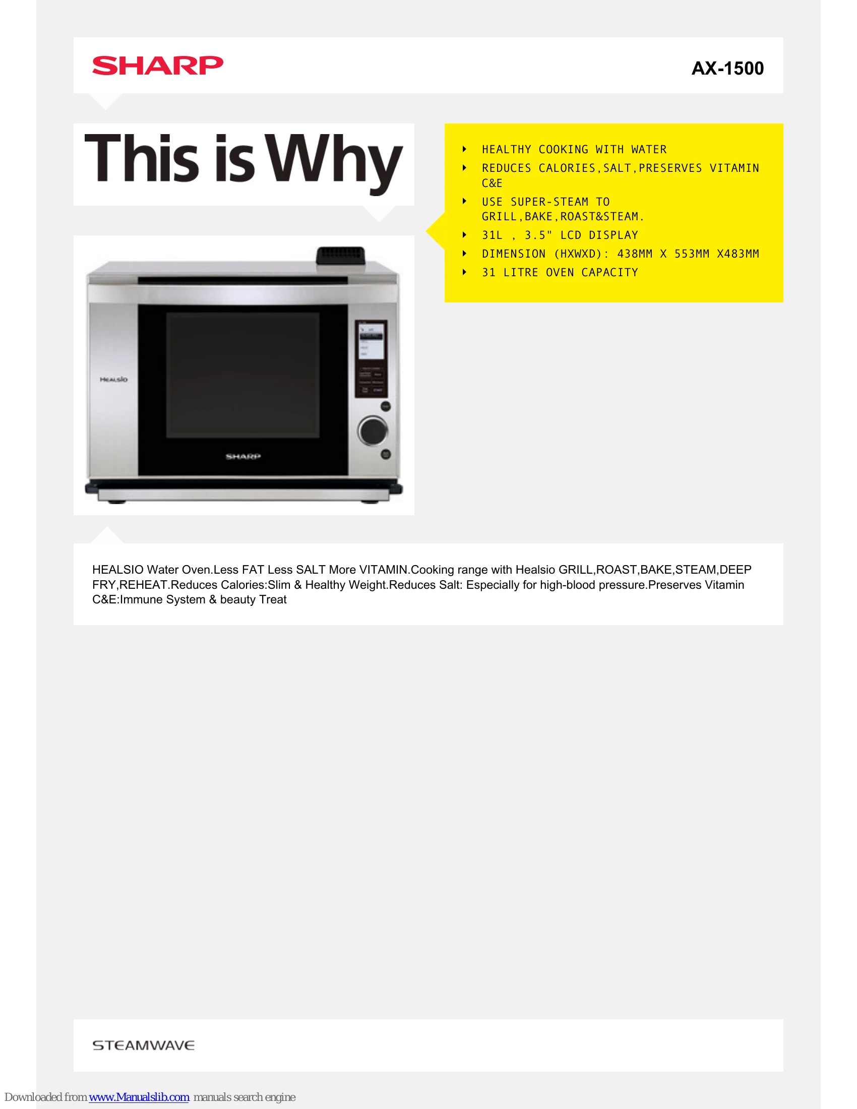 Brochure/Marketing for AX-1500