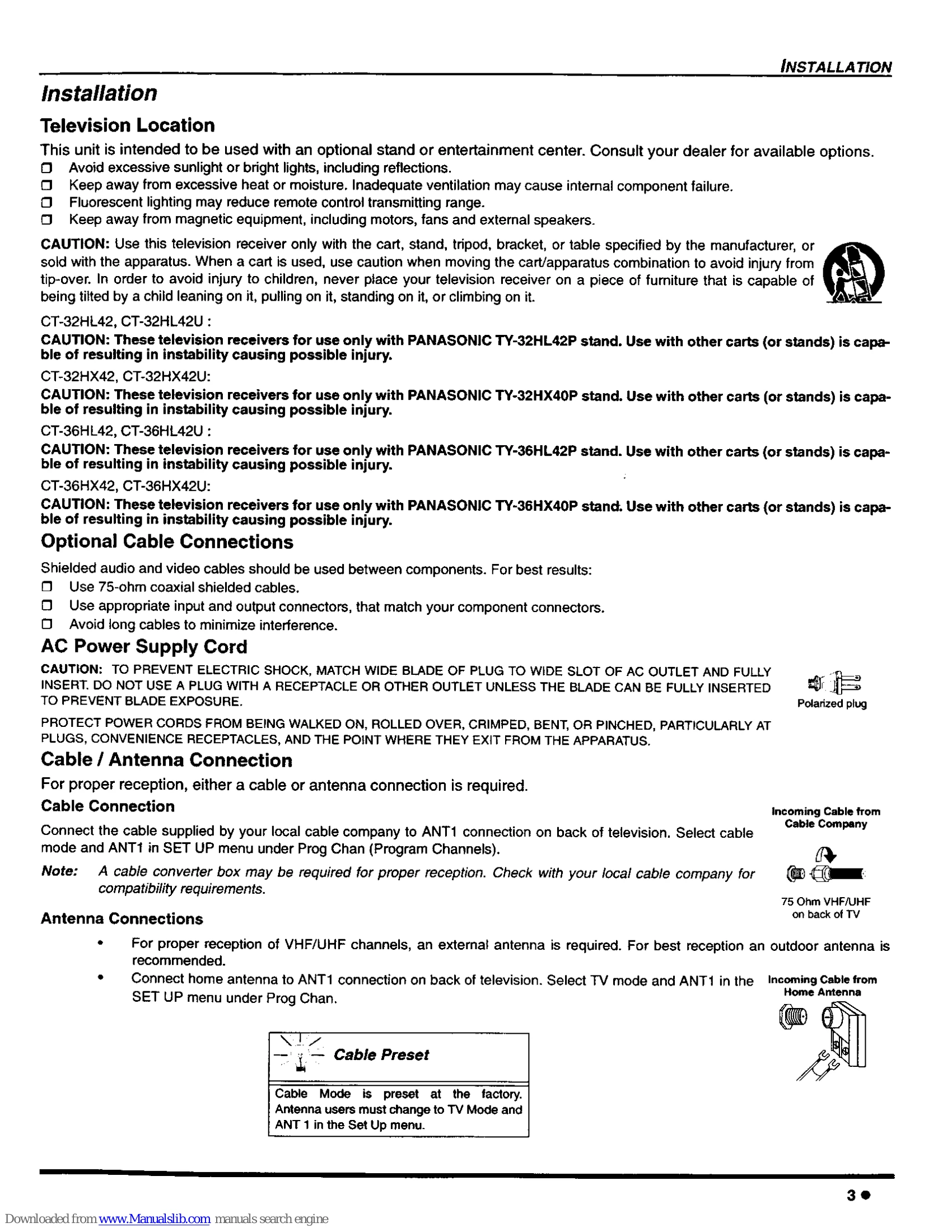 Manual for CT-32HL42