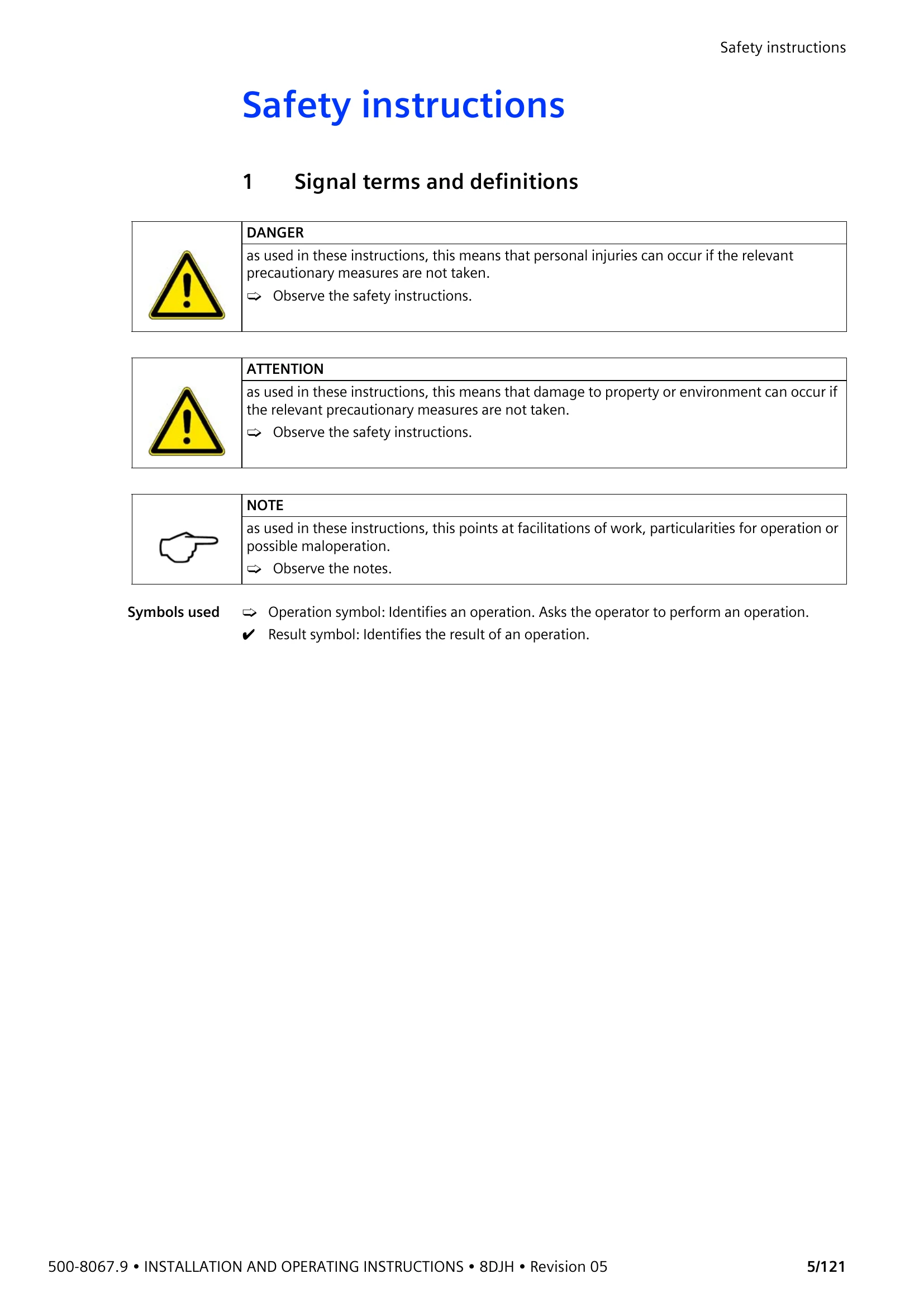 Manual for 8DJH