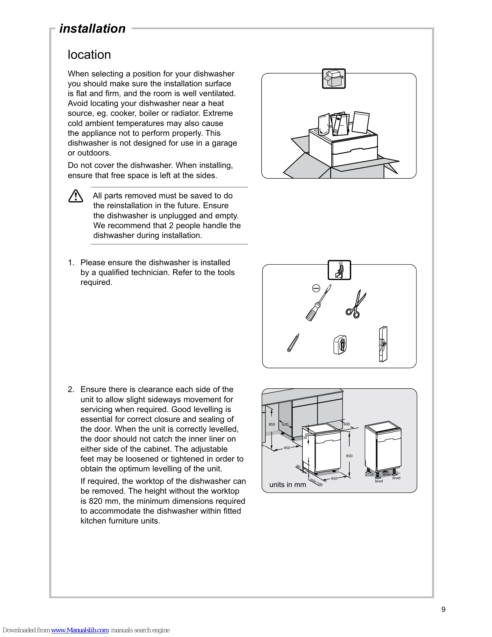 Manual for KDW45X13