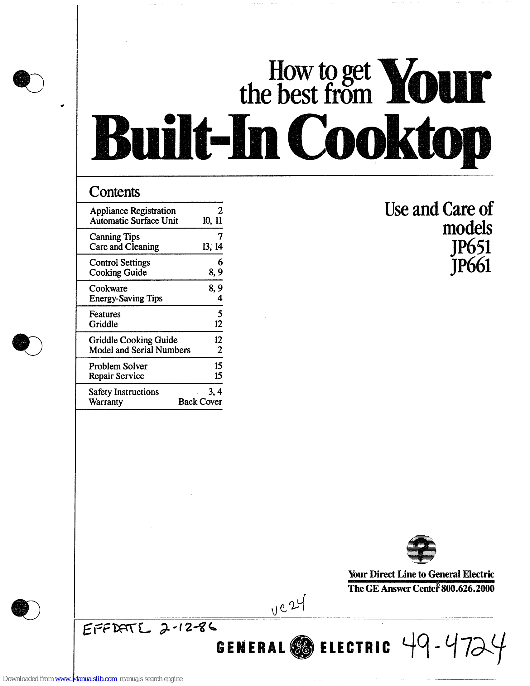 Manual for JP651