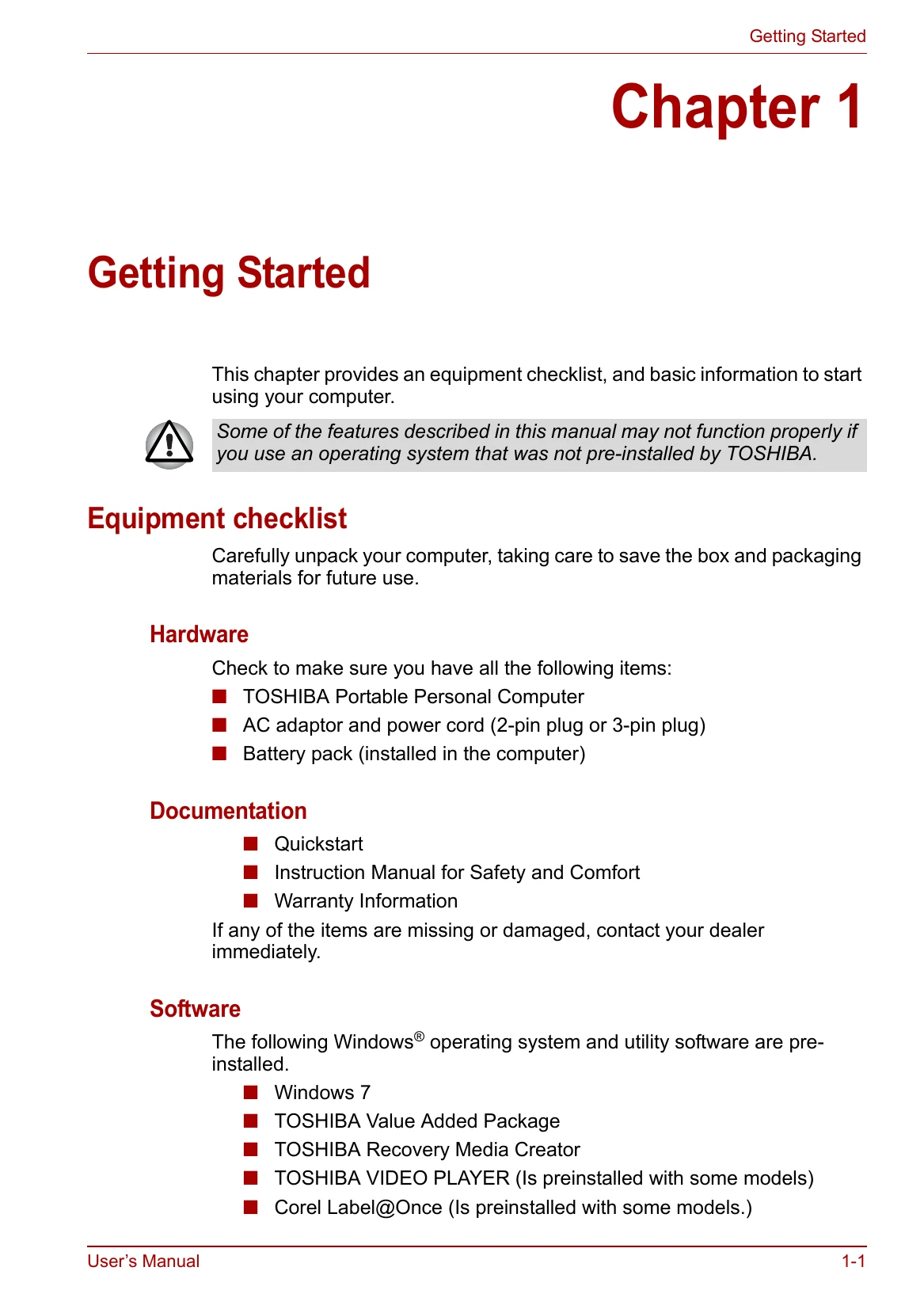 Manual for Satellite C660/C665/C660D/C665D Satellite Pro C660/C660D Series