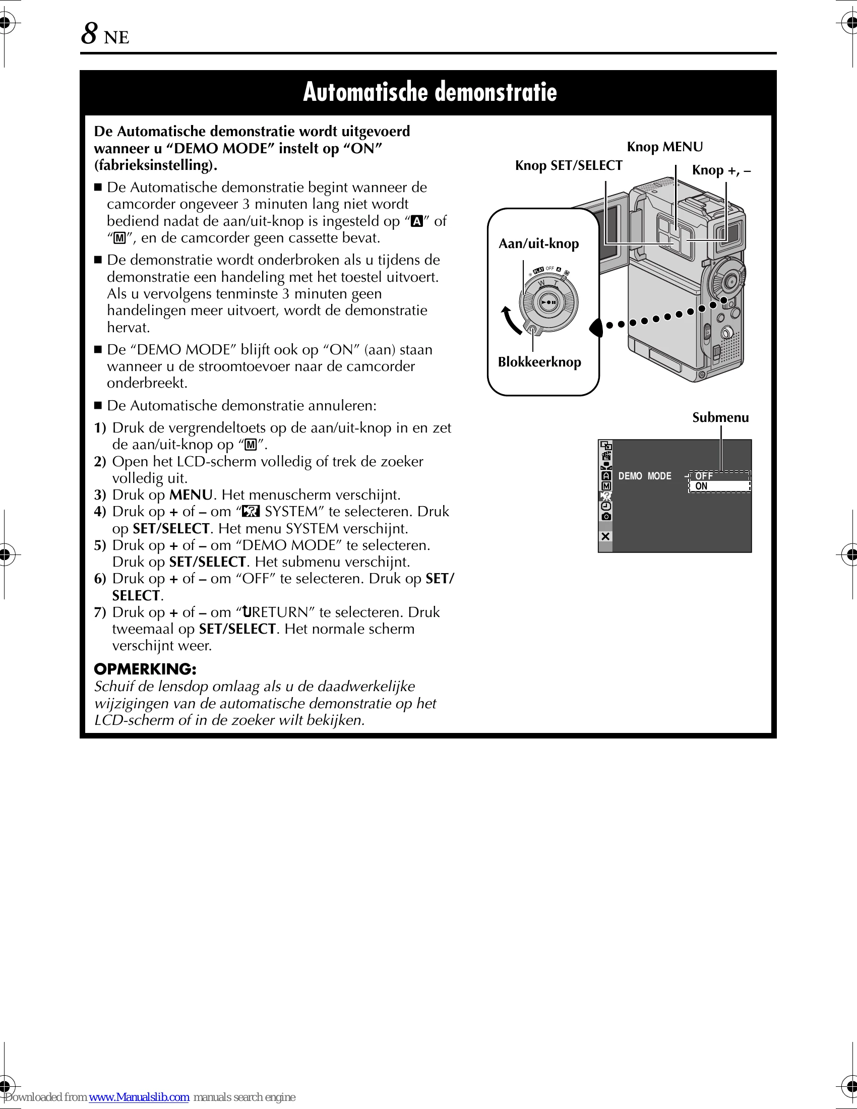 Manual for GR-DVP7