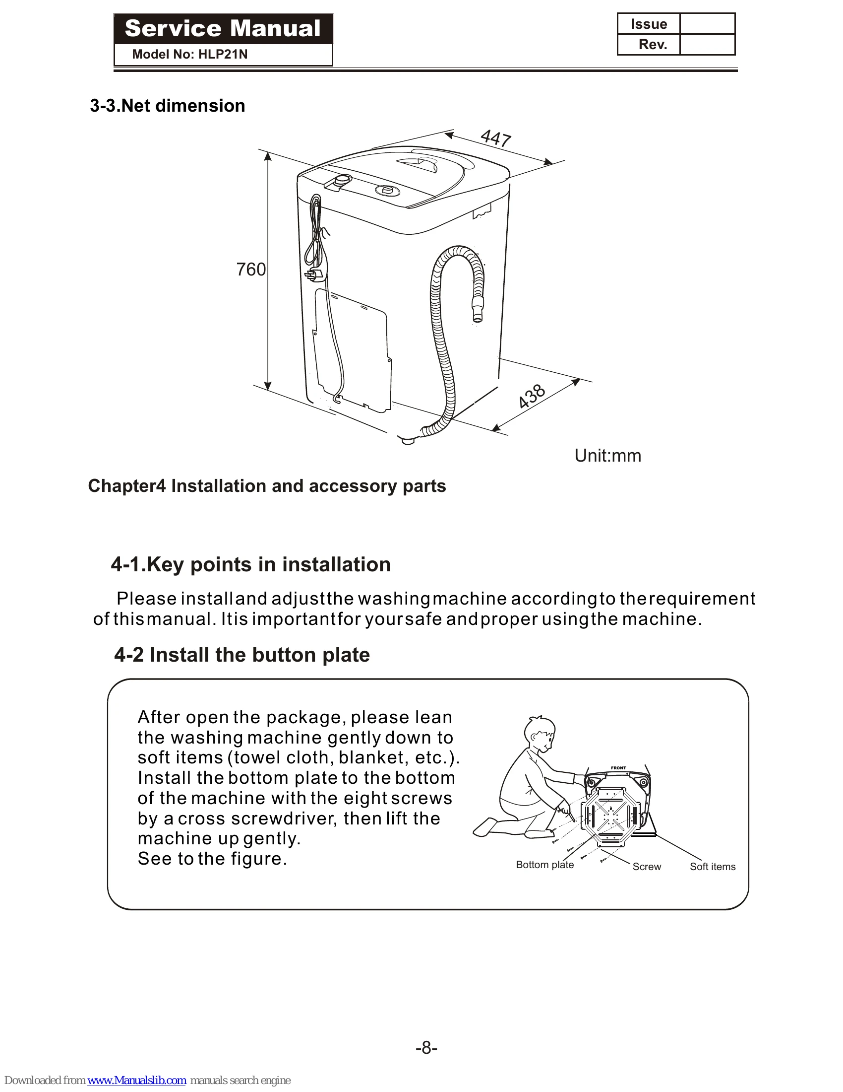 Parts/Service for HLP21N