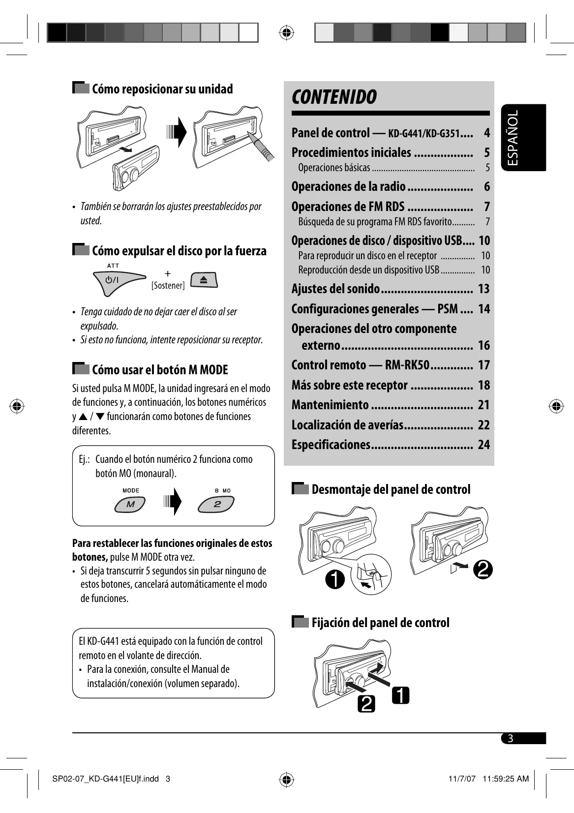 Manual for KD-G441/KD-G351