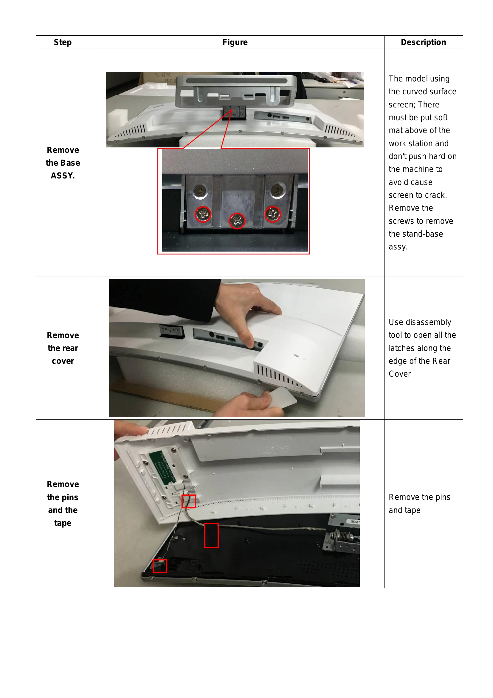 Parts/Service for 27-inch Curved Display