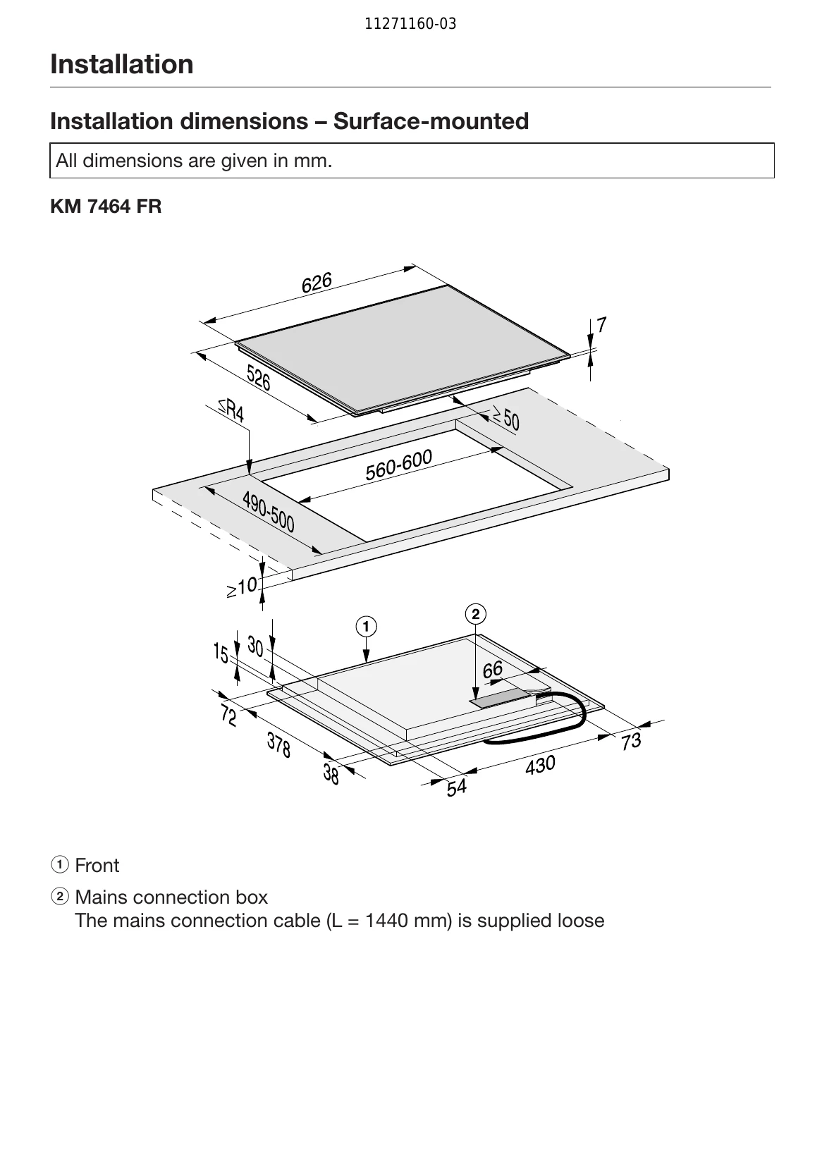 Installation Guide for KM7464FL