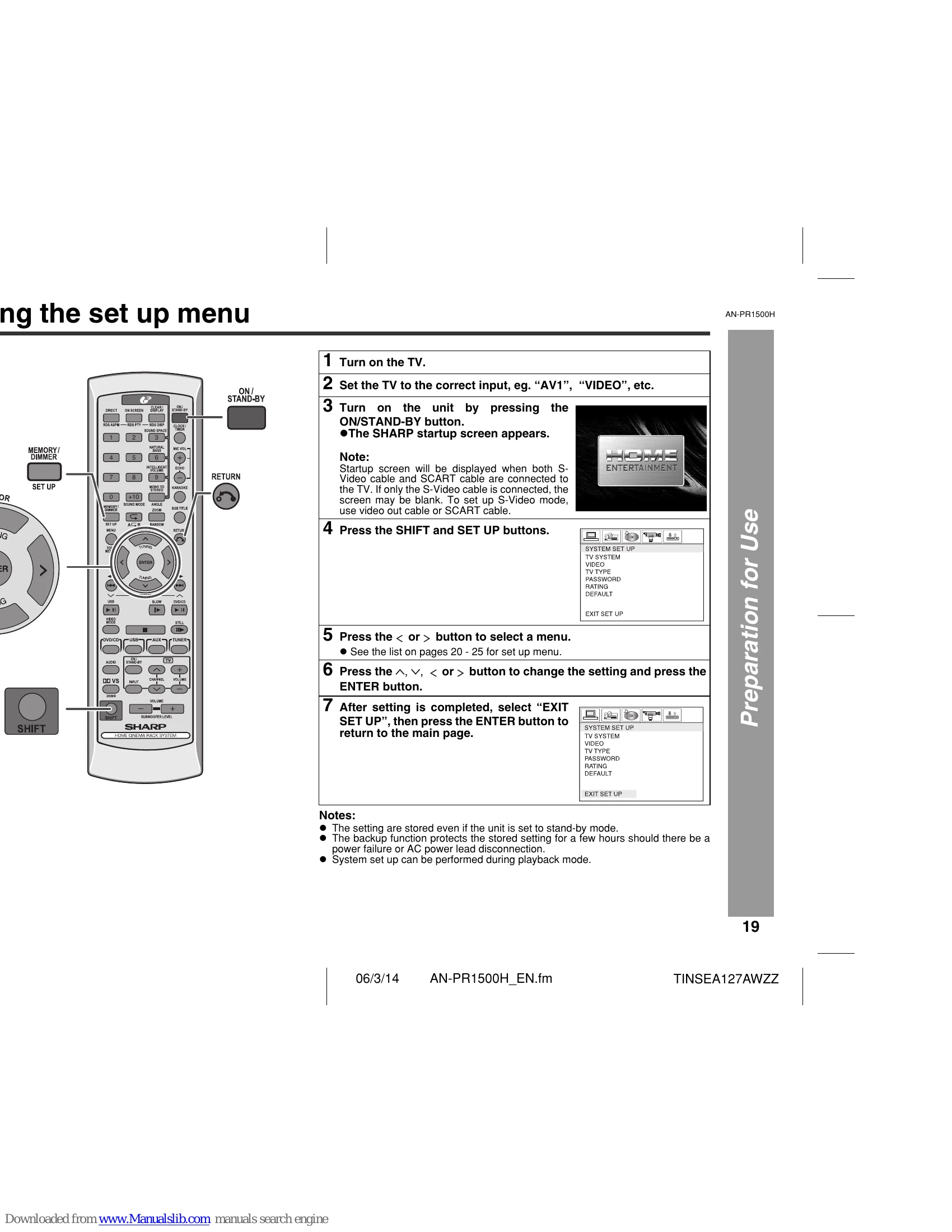 Manual for AN-PR1500H